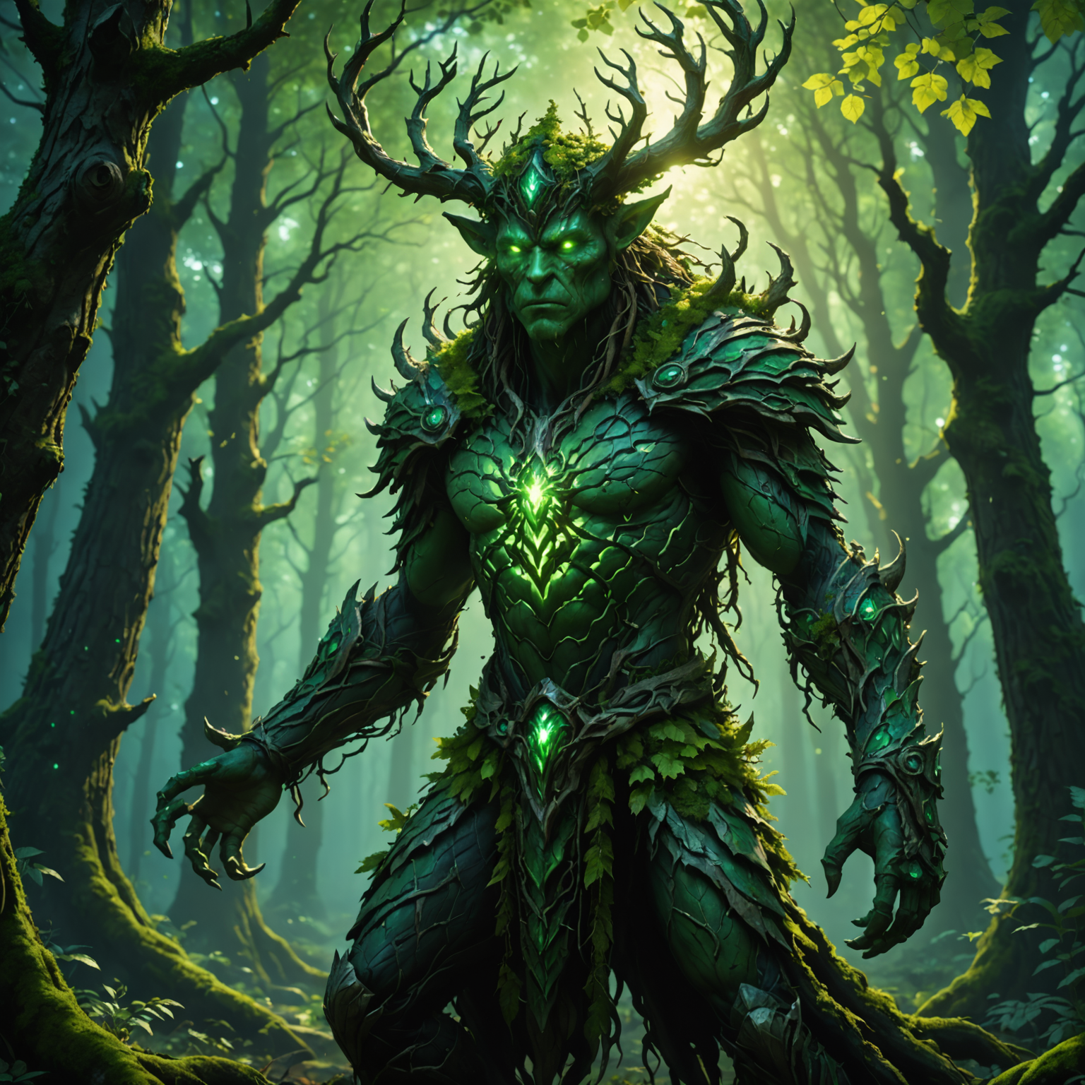 Ancient Forest Guardian Fantasy Art – Nature Spirit Protector fantasy art