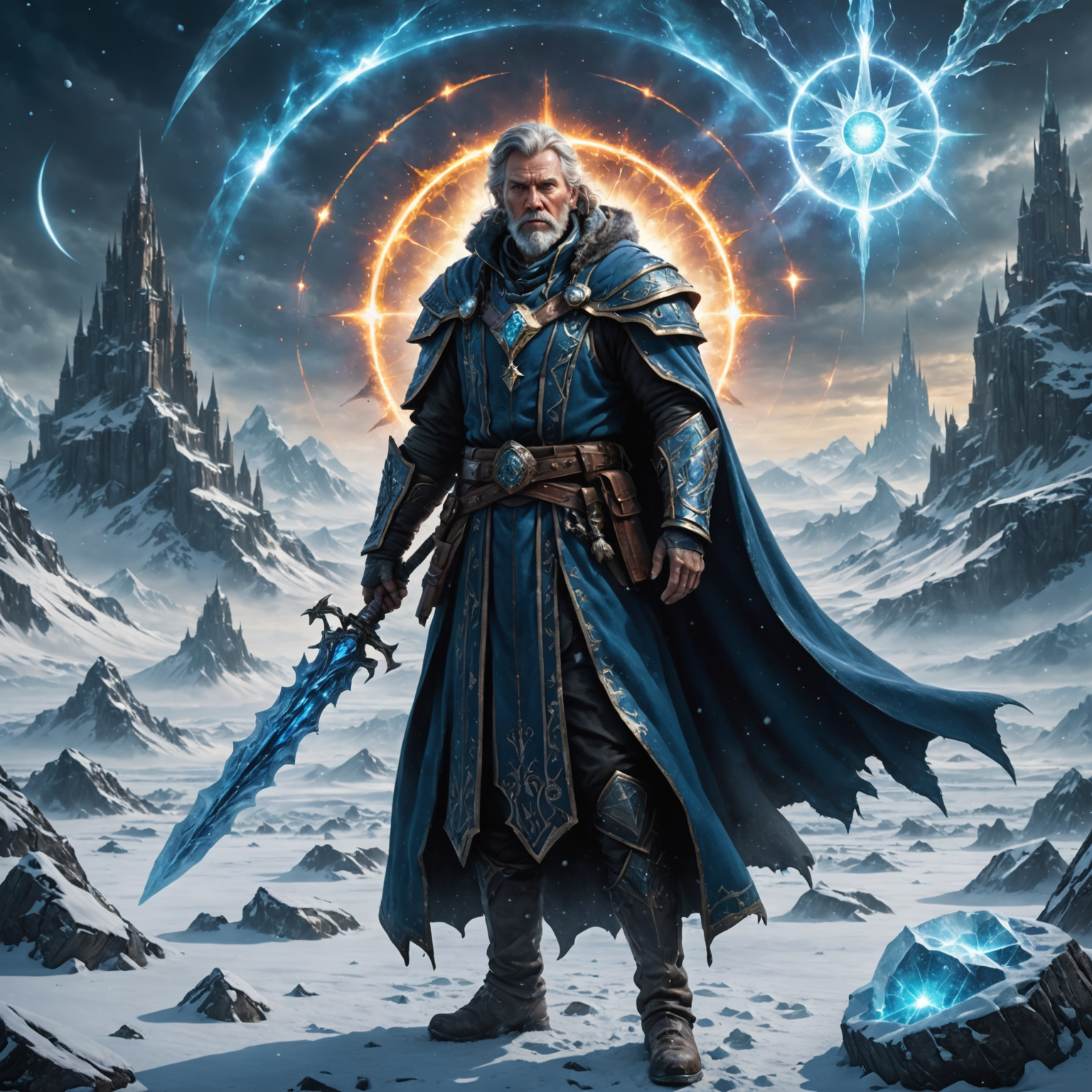 Celestial Archmage of the Frozen Wasteland: A Stunning Visual Tale Celestial Archmage of the Frozen Wasteland: A Stunning Visual Tale fantasy art