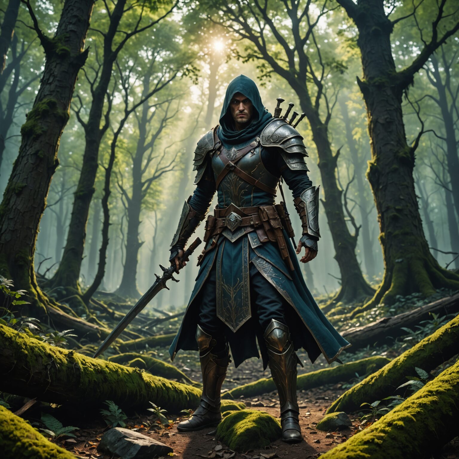 Celestial Assassin: The Warrior of the Ancient Forest fantasy art