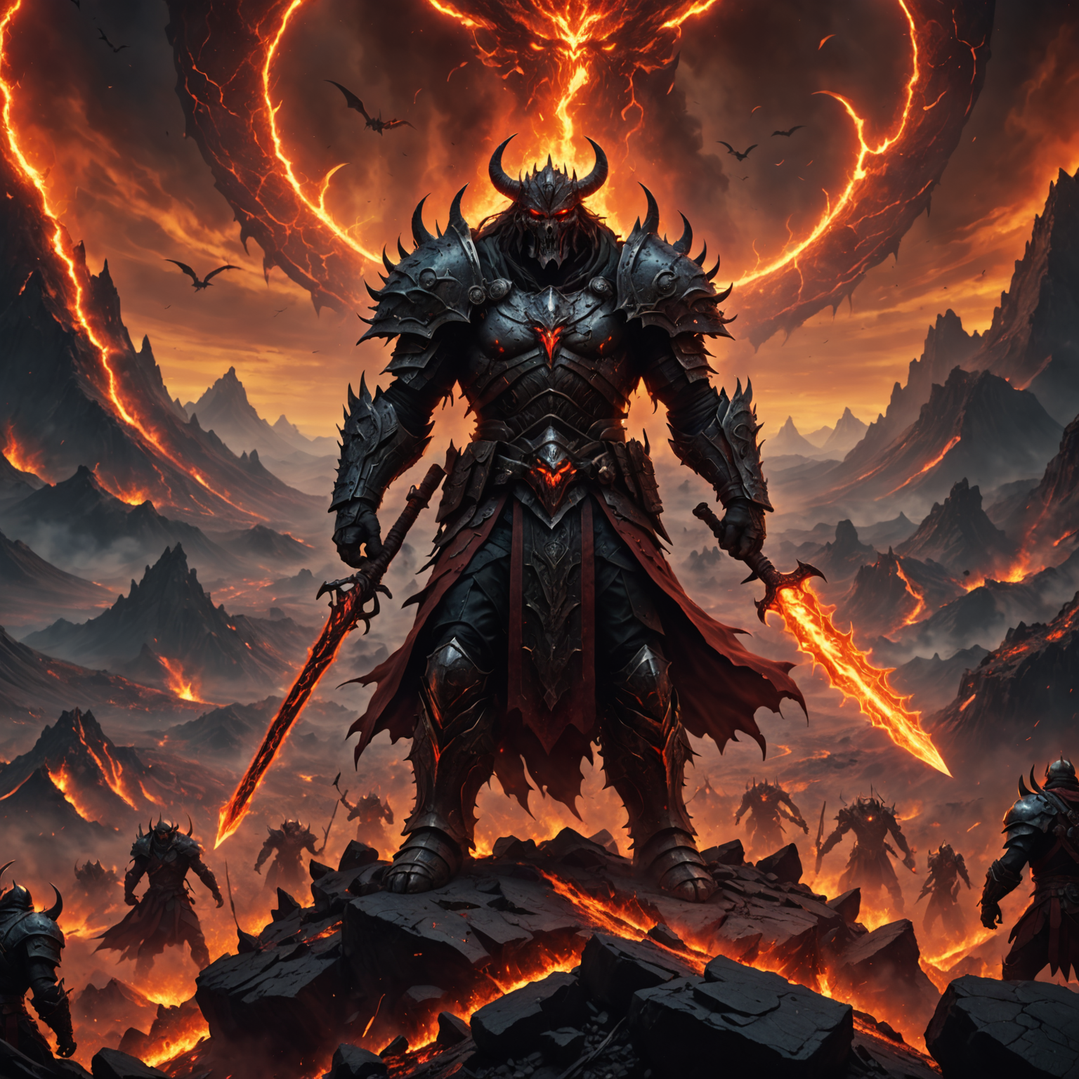 Celestial Demon Warlord of the Volcanic Mountains: A Visual Masterpiece Celestial Demon Warlord of the Volcanic Mountains: A Visual Masterpiece fantasy art