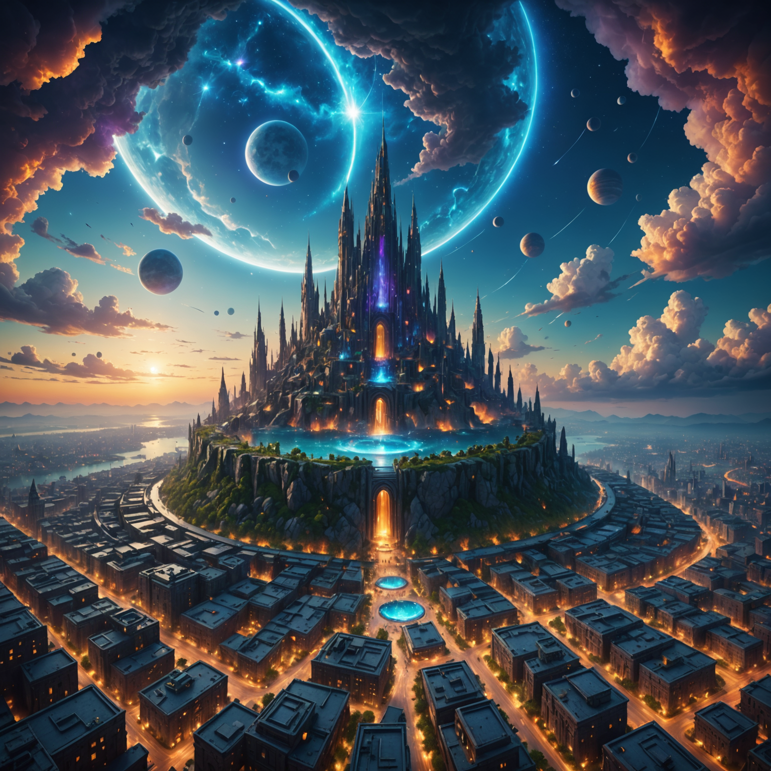 Celestial Mystics of the Floating Sky City: 4K Ultra-Realistic Fantasy Wallpaper Celestial Mystics of the Floating Sky City: 4K Ultra-Realistic Fantasy Wallpaper fantasy art
