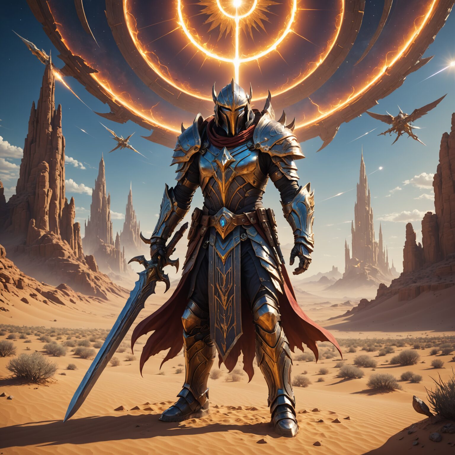 Celestial Spellblade Guardian of the Desert Kingdom: A Visual Journey Celestial Spellblade Guardian of the Desert Kingdom: A Visual Journey fantasy art