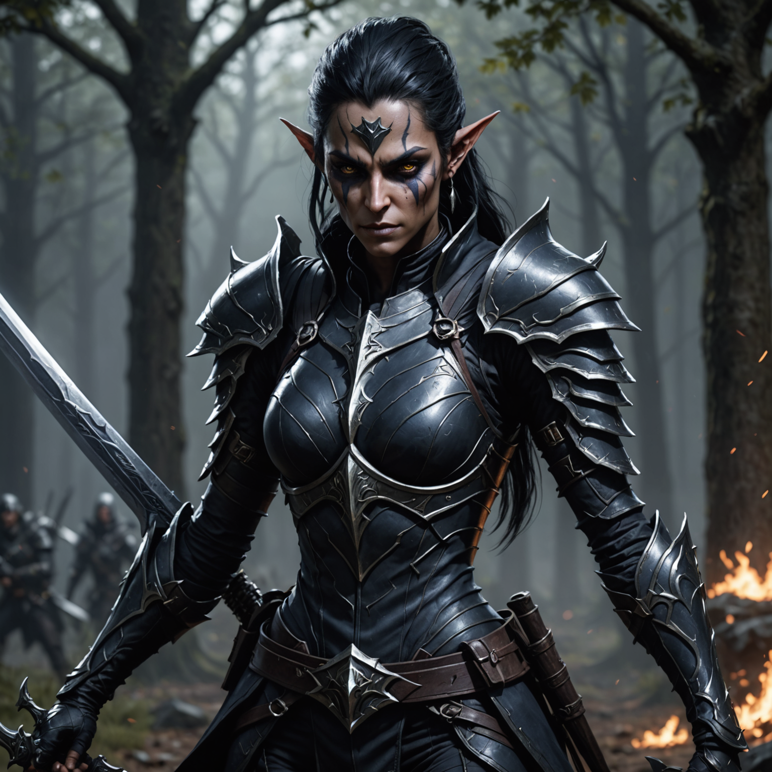 Dark Elf Shadowblade – Fantasy Character Profile fantasy art