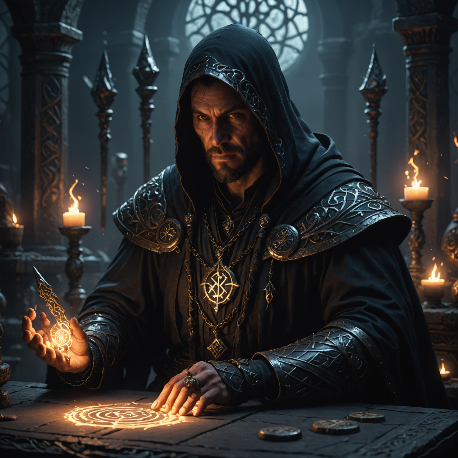 Dark Ritual Sorcerer – Forbidden Magic Fantasy Art Dark Ritual Sorcerer – Forbidden Magic Fantasy Art fantasy art