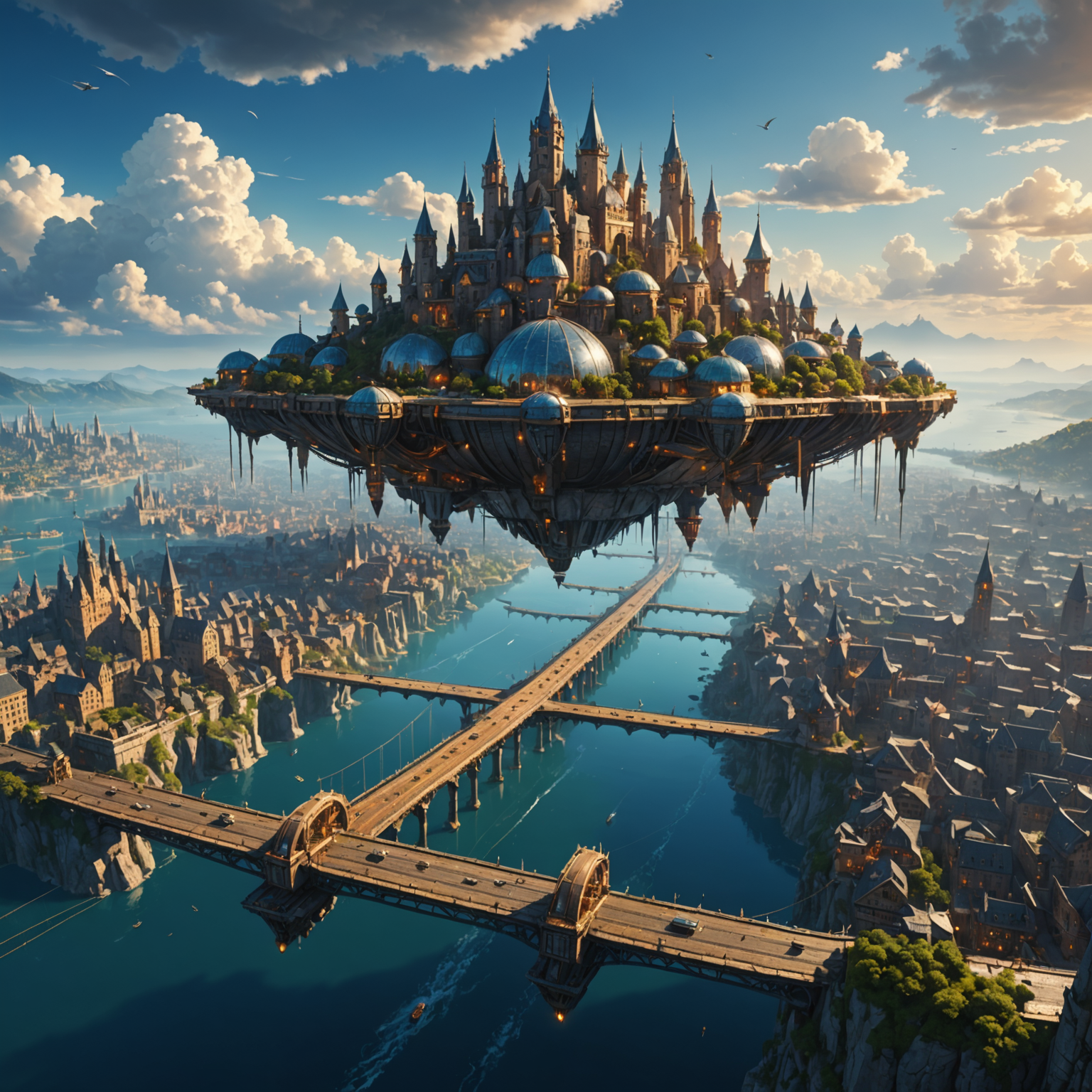 Enchanted Floating City – Fantasy Environment Art fantasy art