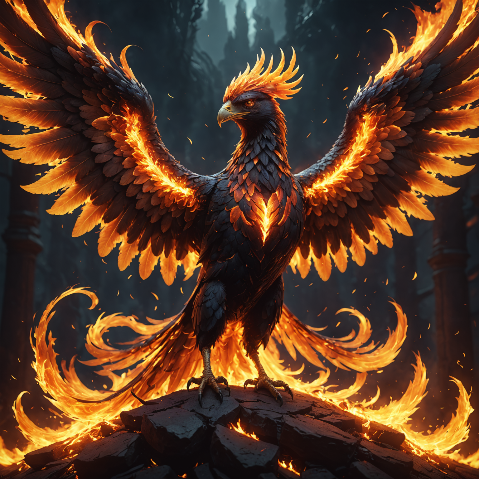 Fire Phoenix Fantasy Art – Rebirth in Flames Fire Phoenix Fantasy Art – Rebirth in Flames fantasy art
