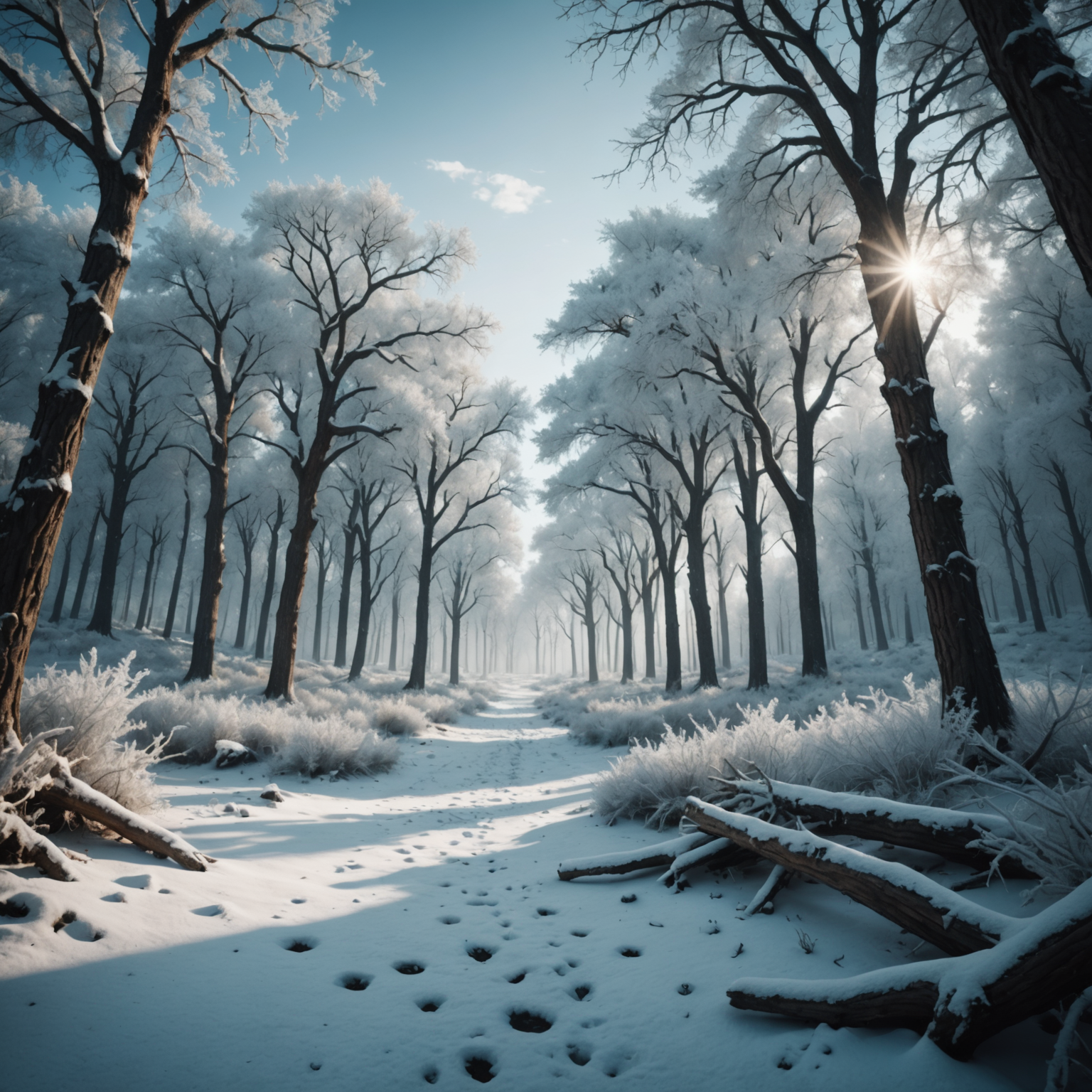 Frost-Kissed Forests of the Desert Kingdom: Mobile Wallpaper Magic fantasy art