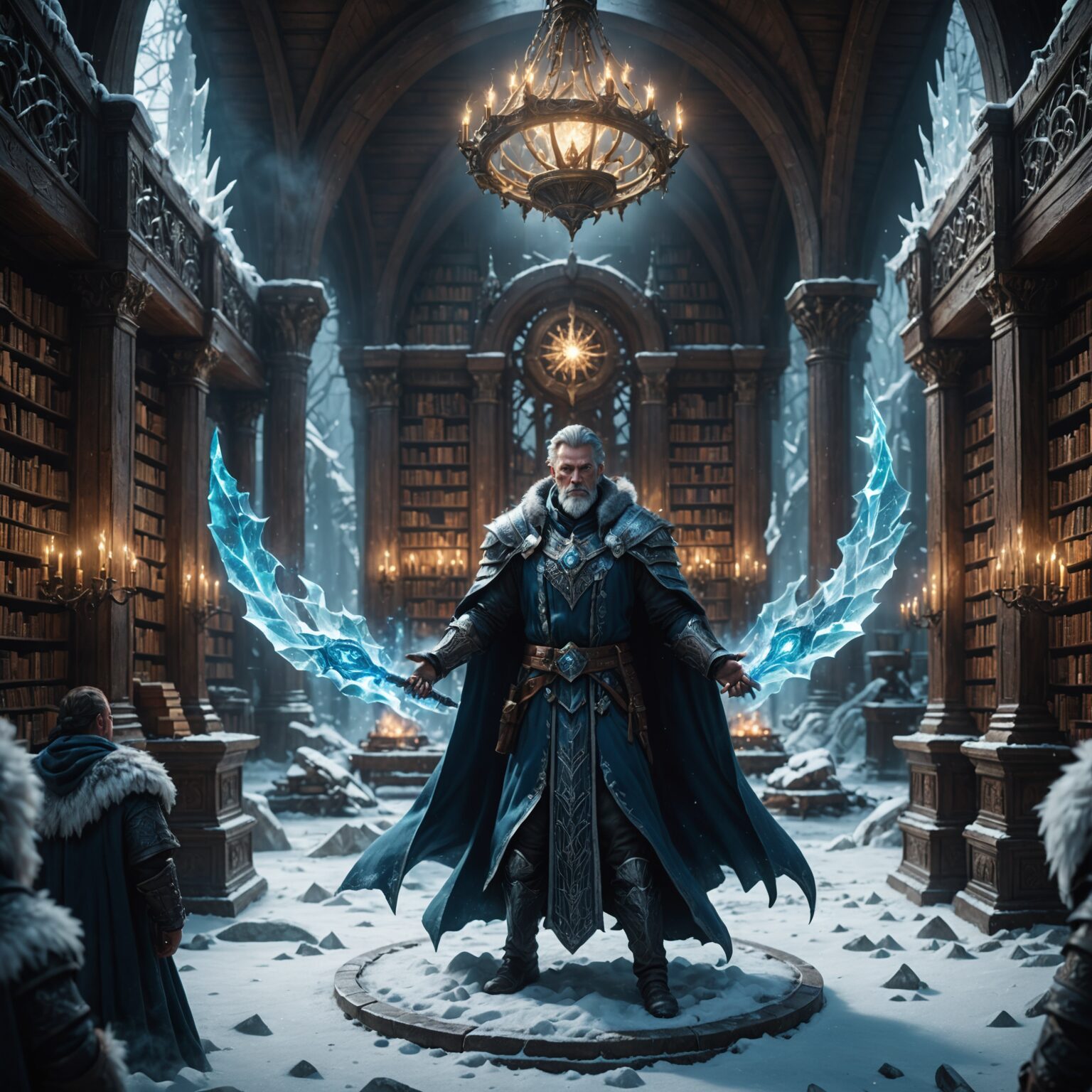 Frostbound Archmage: The Arcane Protector of the Frozen Library Frostbound Archmage: The Arcane Protector of the Frozen Library fantasy art