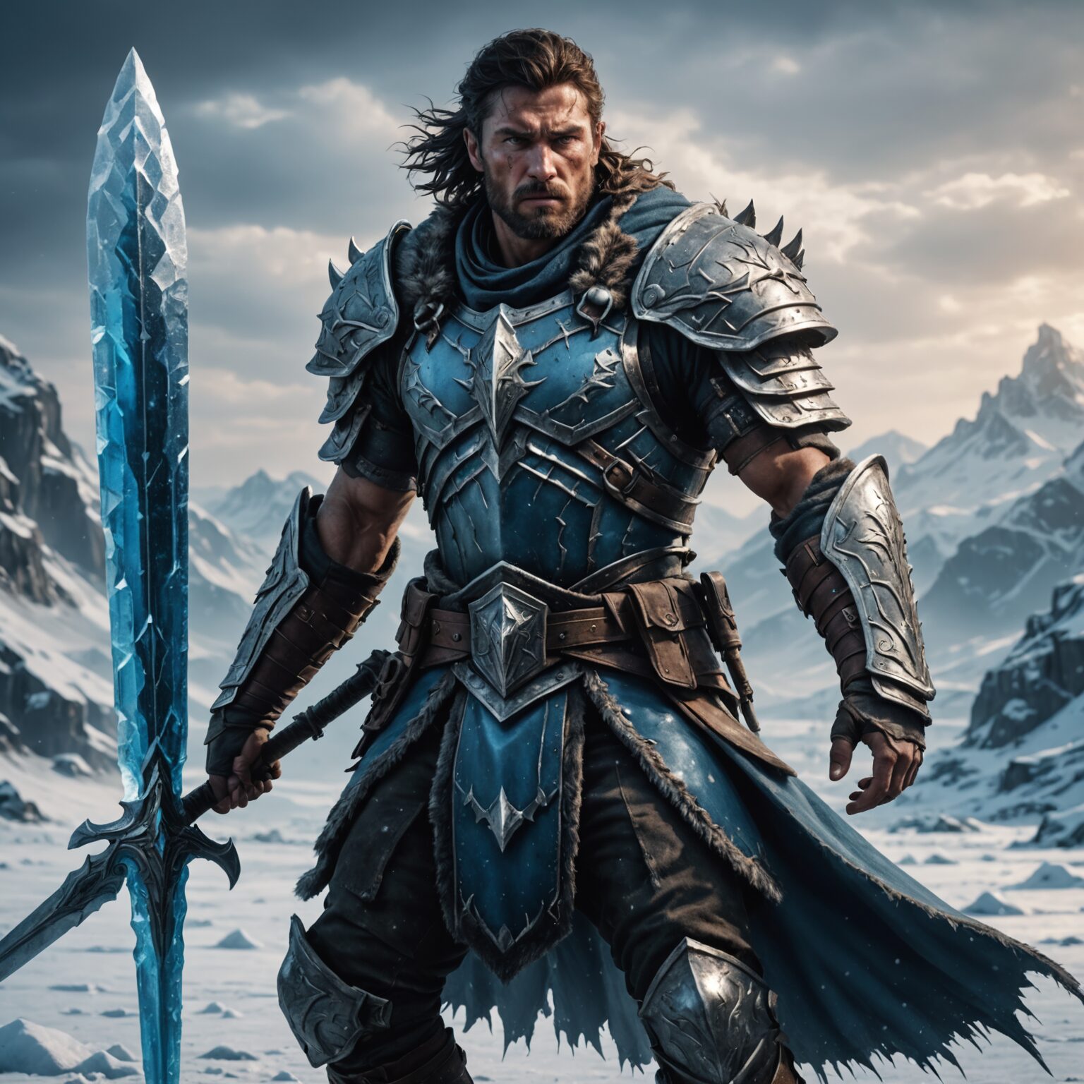 Frostbound Tide: The Water-Infused Champion of the Frozen Wasteland Frostbound Tide: The Water-Infused Champion of the Frozen Wasteland fantasy art