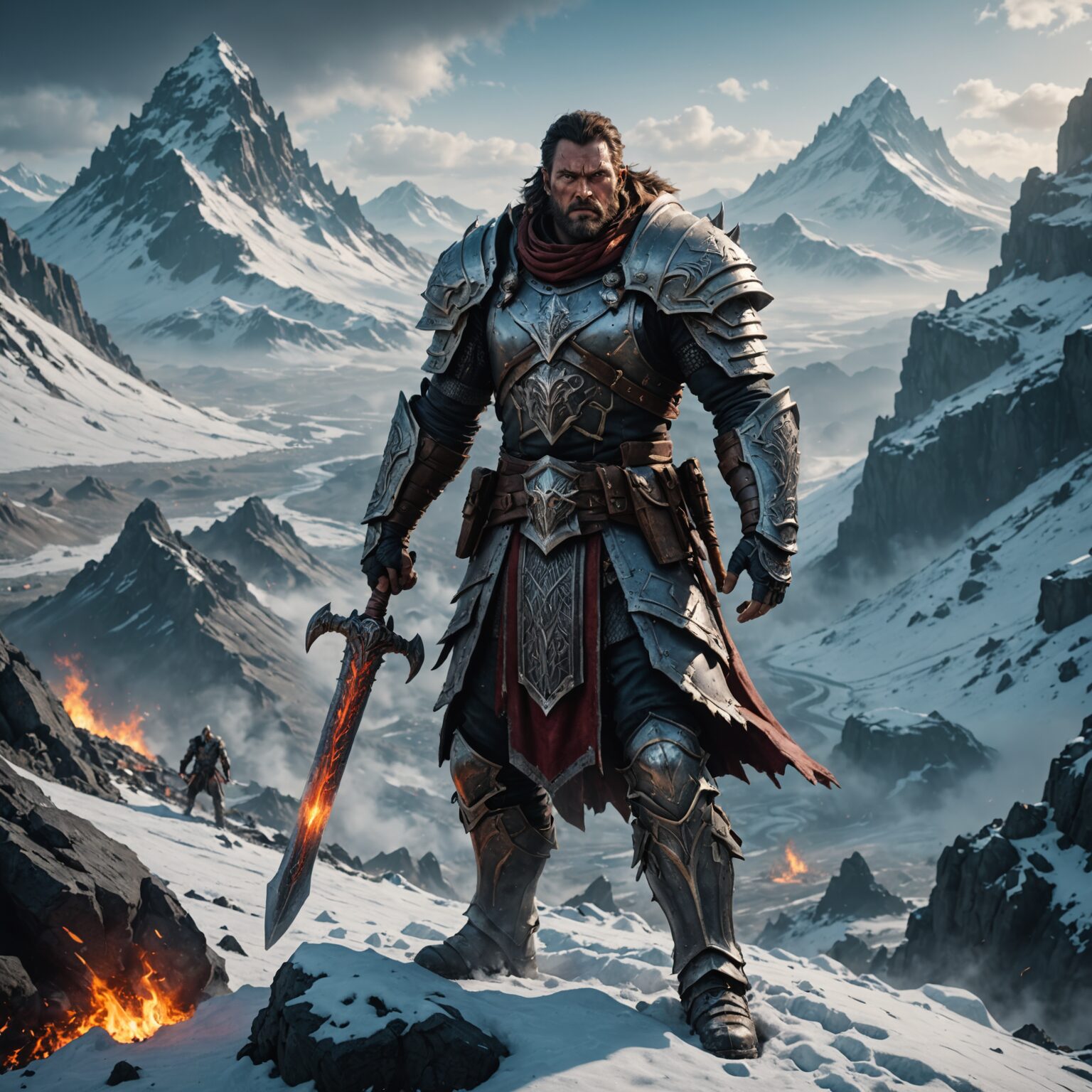 Frostbound Warlord: A Champion Forged in Volcanic Mountains Frostbound Warlord: A Champion Forged in Volcanic Mountains fantasy art