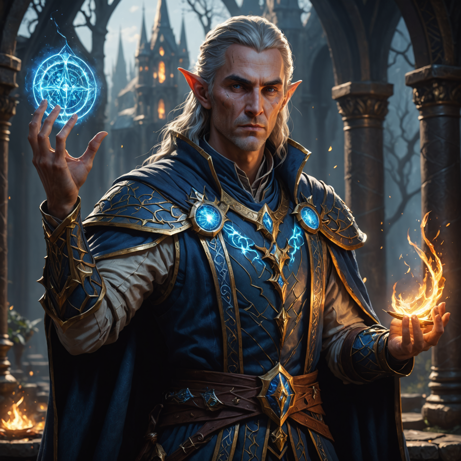 High Elf Arcane Scholar – Fantasy Character of Ancient Knowledge fantasy art