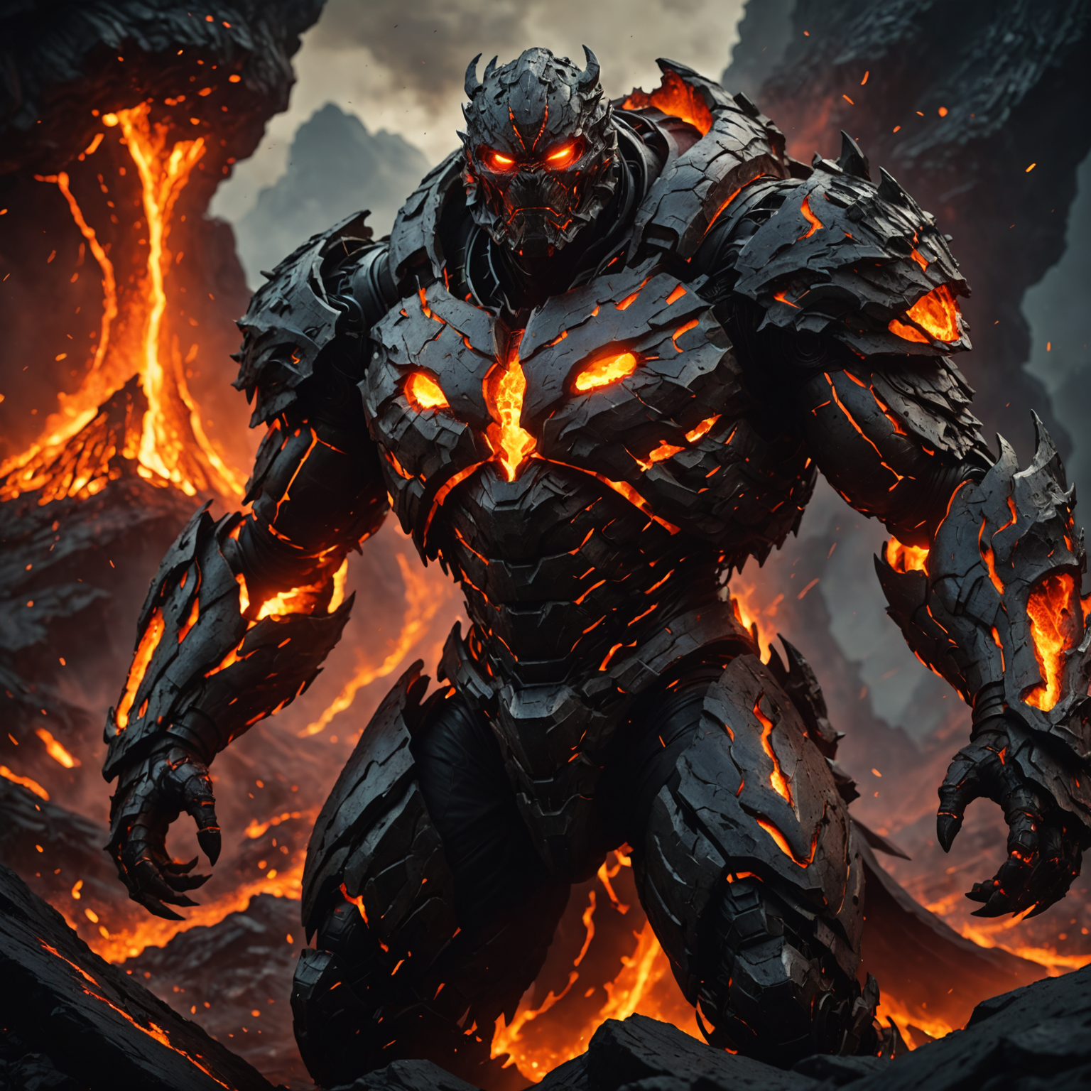 Lava Titan Fantasy Art – Molten Giant of the Core fantasy art