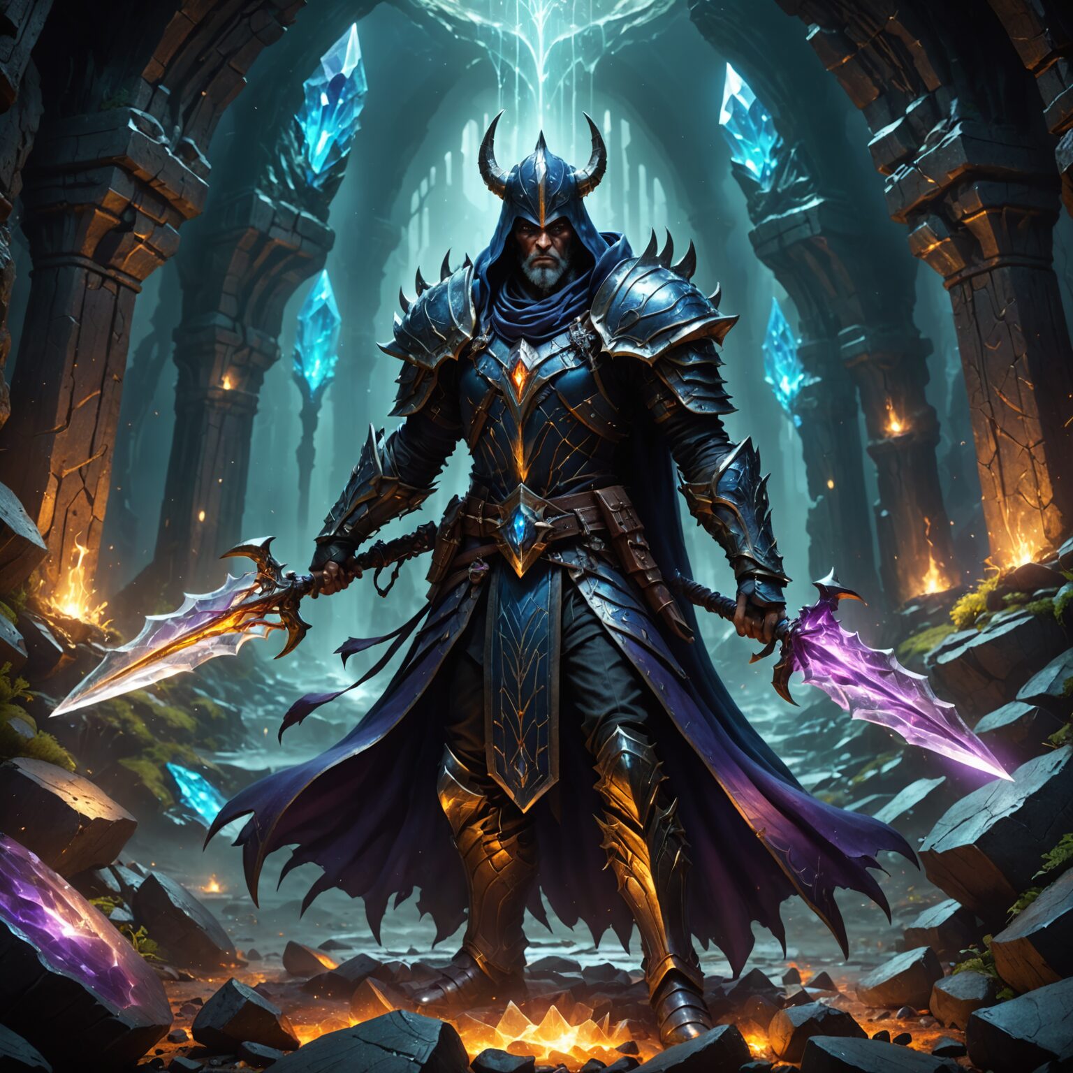 Master of Earth: The Ritual Spellblade in the Crystal Cavern Master of Earth: The Ritual Spellblade in the Crystal Cavern fantasy art
