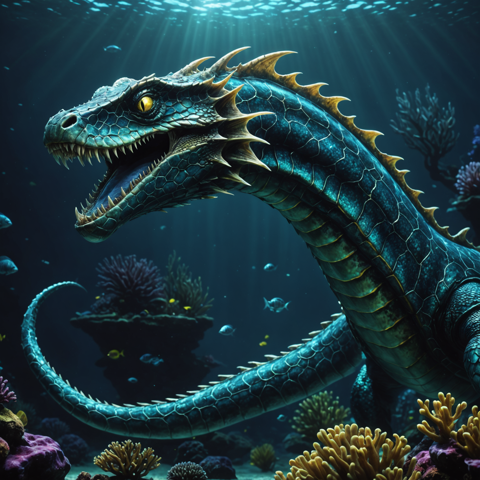 Mythic Sea Serpent – Fantasy Creature of the Deep Ocean Mythic Sea Serpent – Fantasy Creature of the Deep Ocean fantasy art
