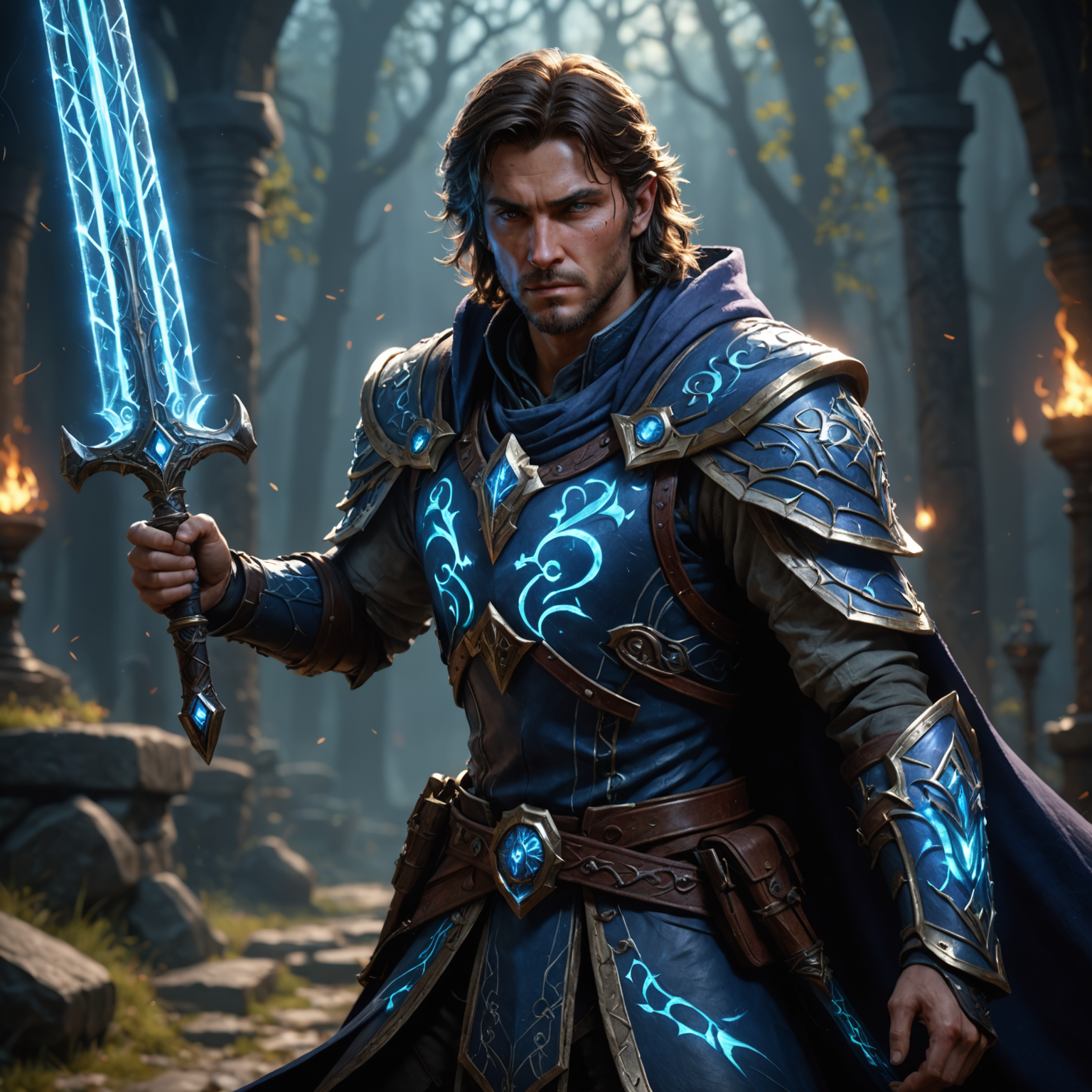 Runic Spellblade Mage – Hybrid Fantasy Character Runic Spellblade Mage – Hybrid Fantasy Character fantasy art