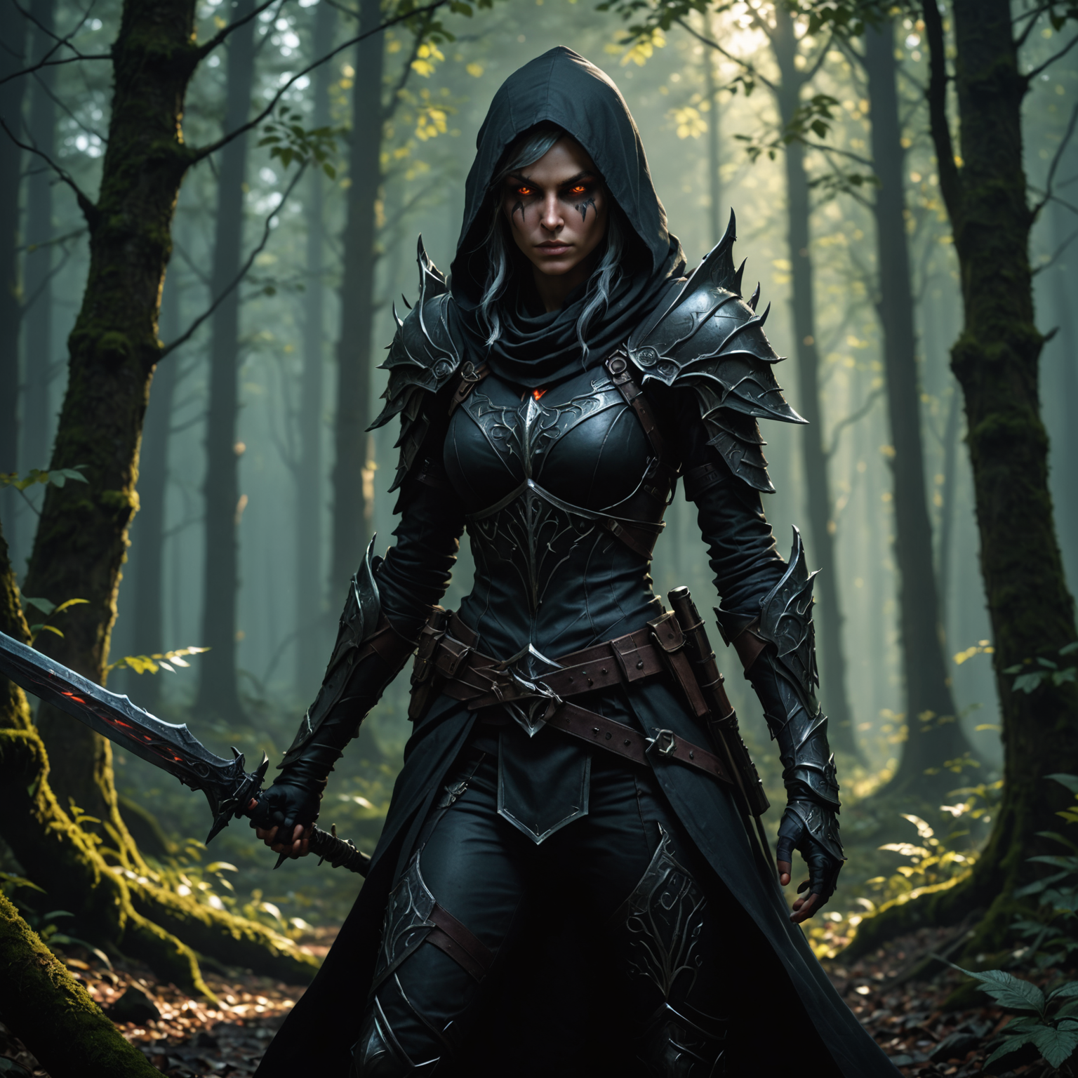 Shadow Elf Assassin Fantasy Art – Silent Night Stalker fantasy art