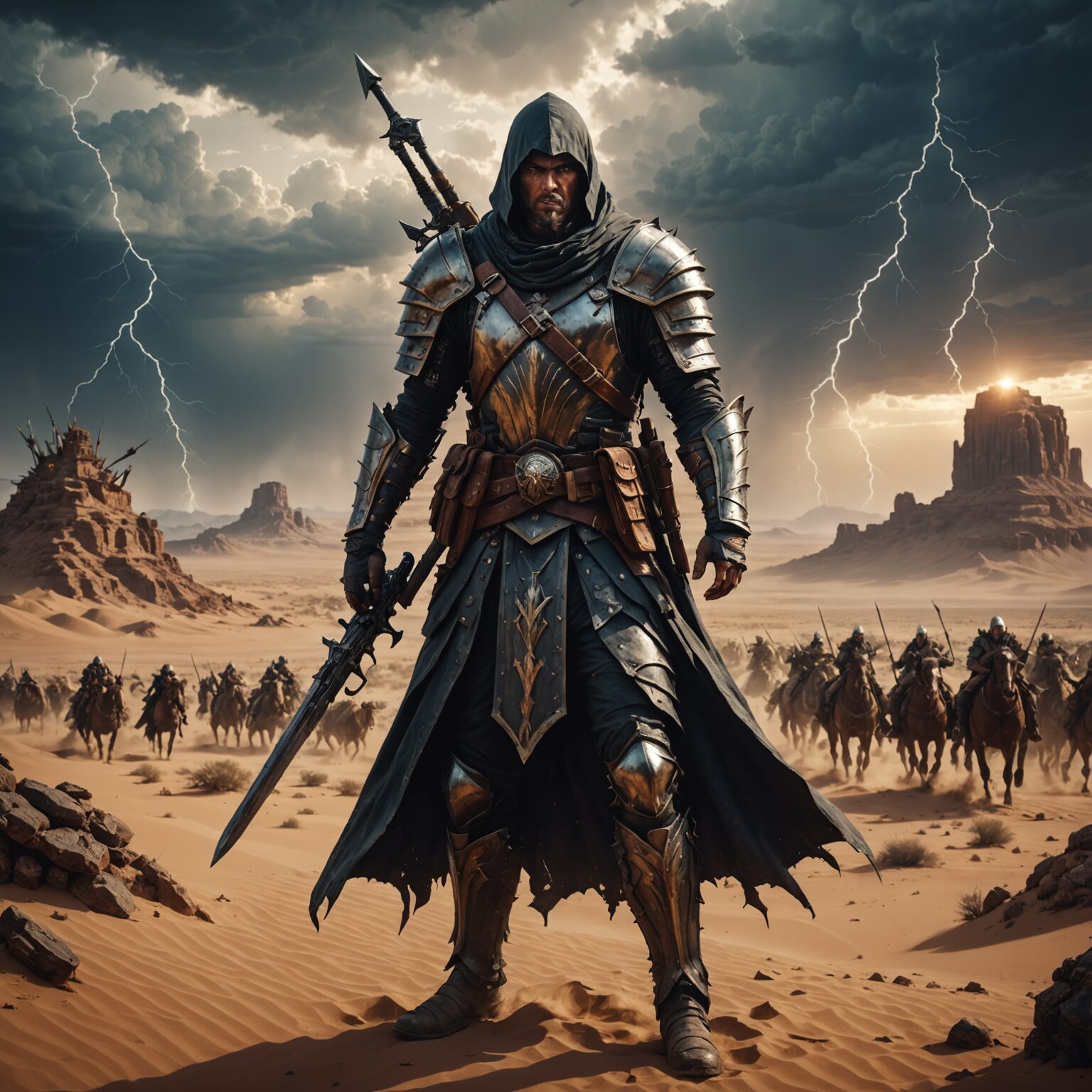 Storm Hunter Warlord: The Desert Kingdom's Fierce Protector Storm Hunter Warlord: The Desert Kingdom's Fierce Protector fantasy art