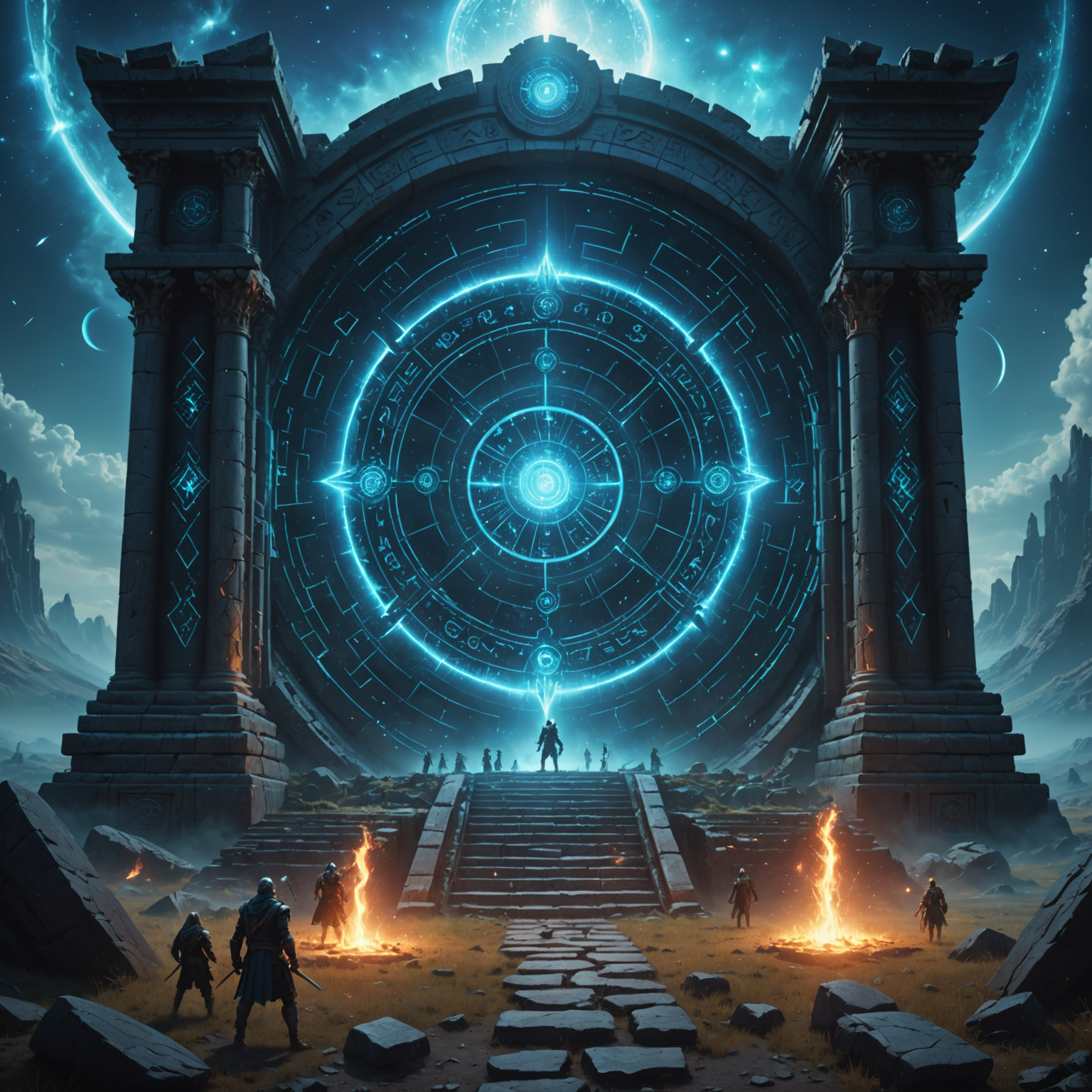 The Celestial Battlefield: Ancient Portal Site of Forgotten Wars The Celestial Battlefield: Ancient Portal Site of Forgotten Wars fantasy art