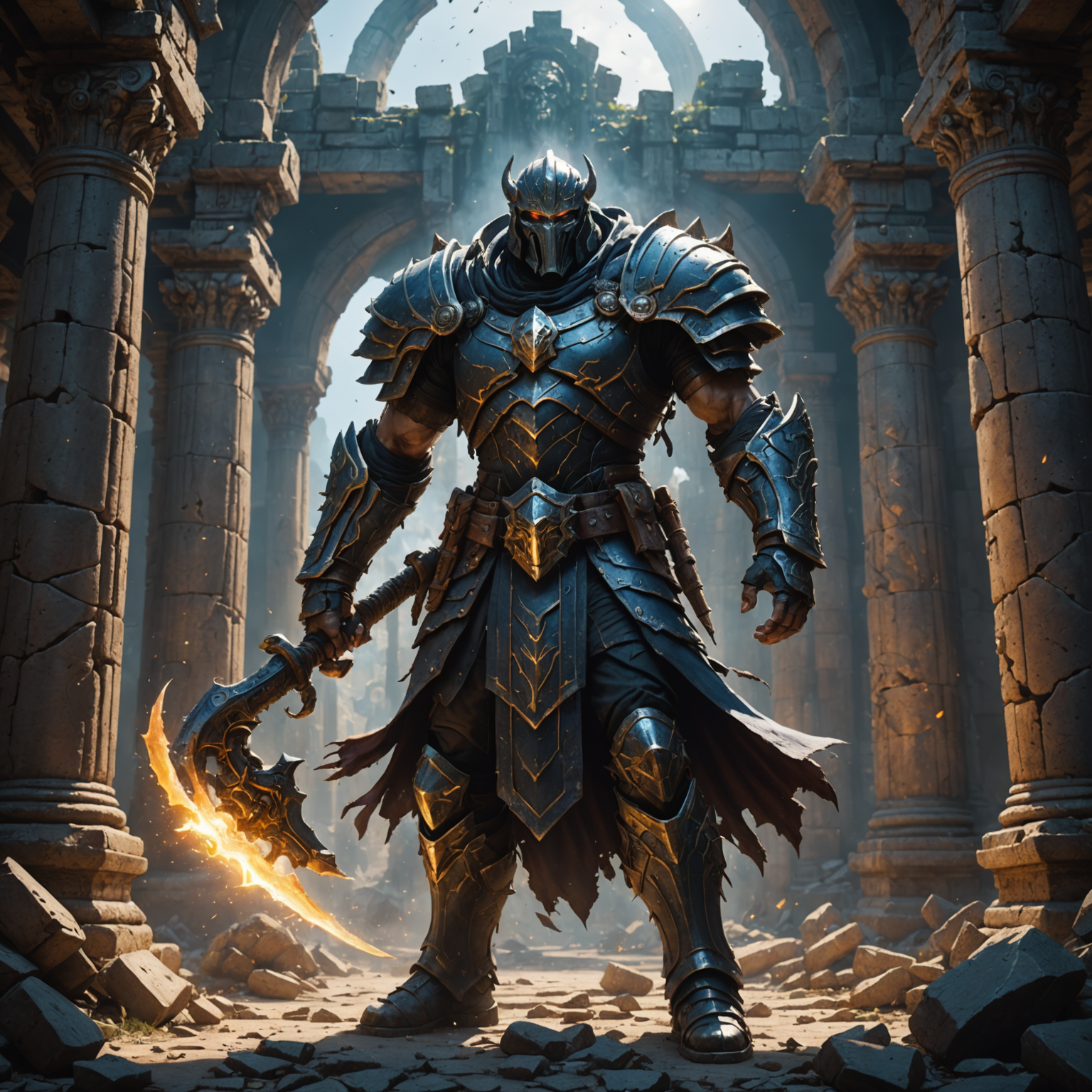 The Celestial Demon Brute: Protector of the Ruined Temple The Celestial Demon Brute: Protector of the Ruined Temple fantasy art