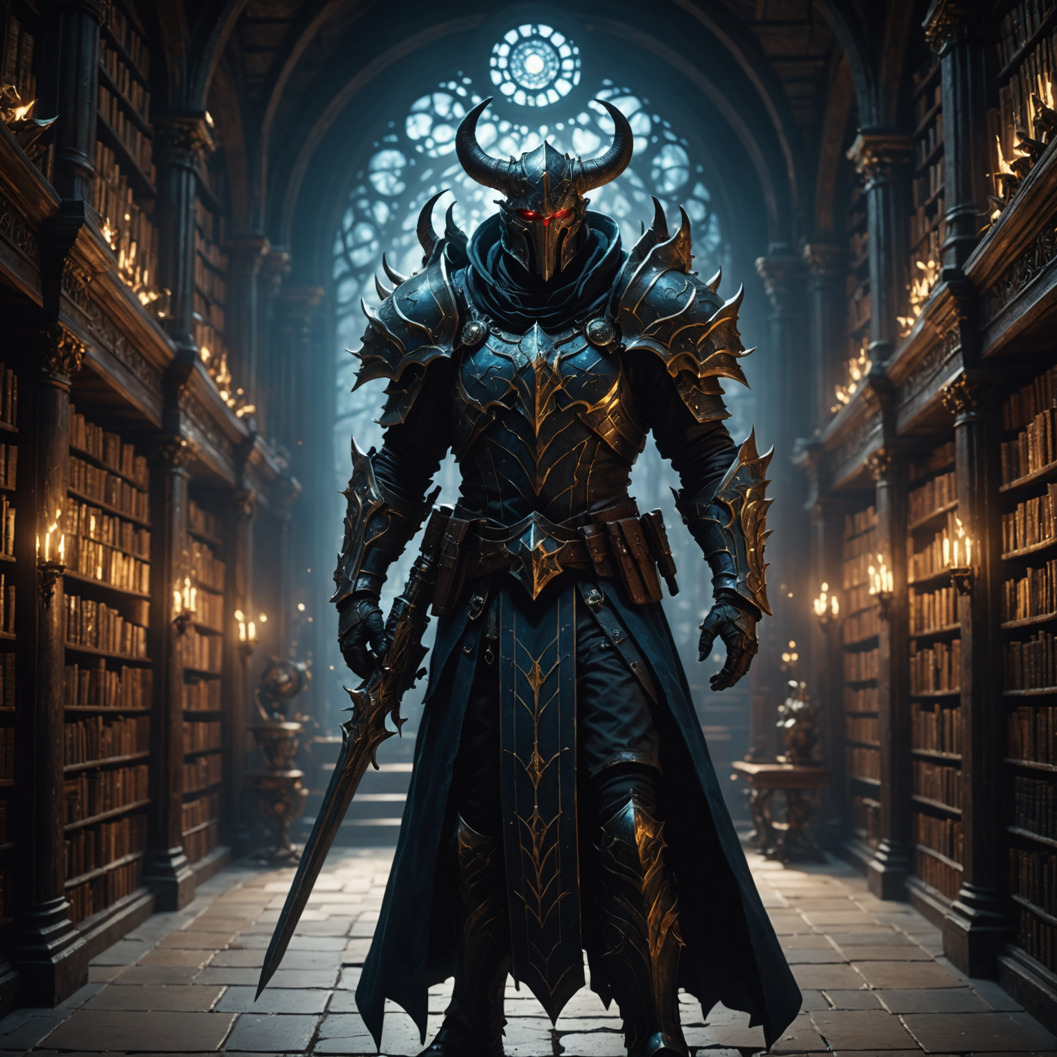 The Celestial Demon Hunter of the Ancient Library fantasy art