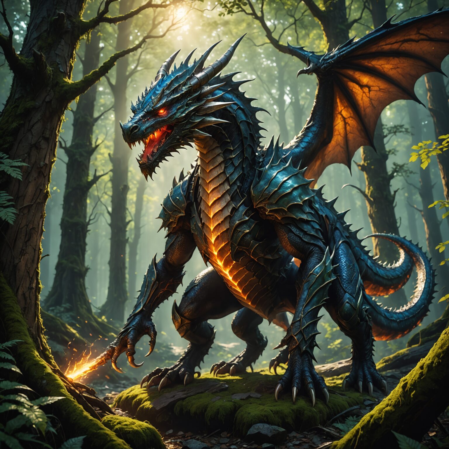 The Earthbound Assassin: A Dragon of Ancient Forest Shadows The Earthbound Assassin: A Dragon of Ancient Forest Shadows fantasy art