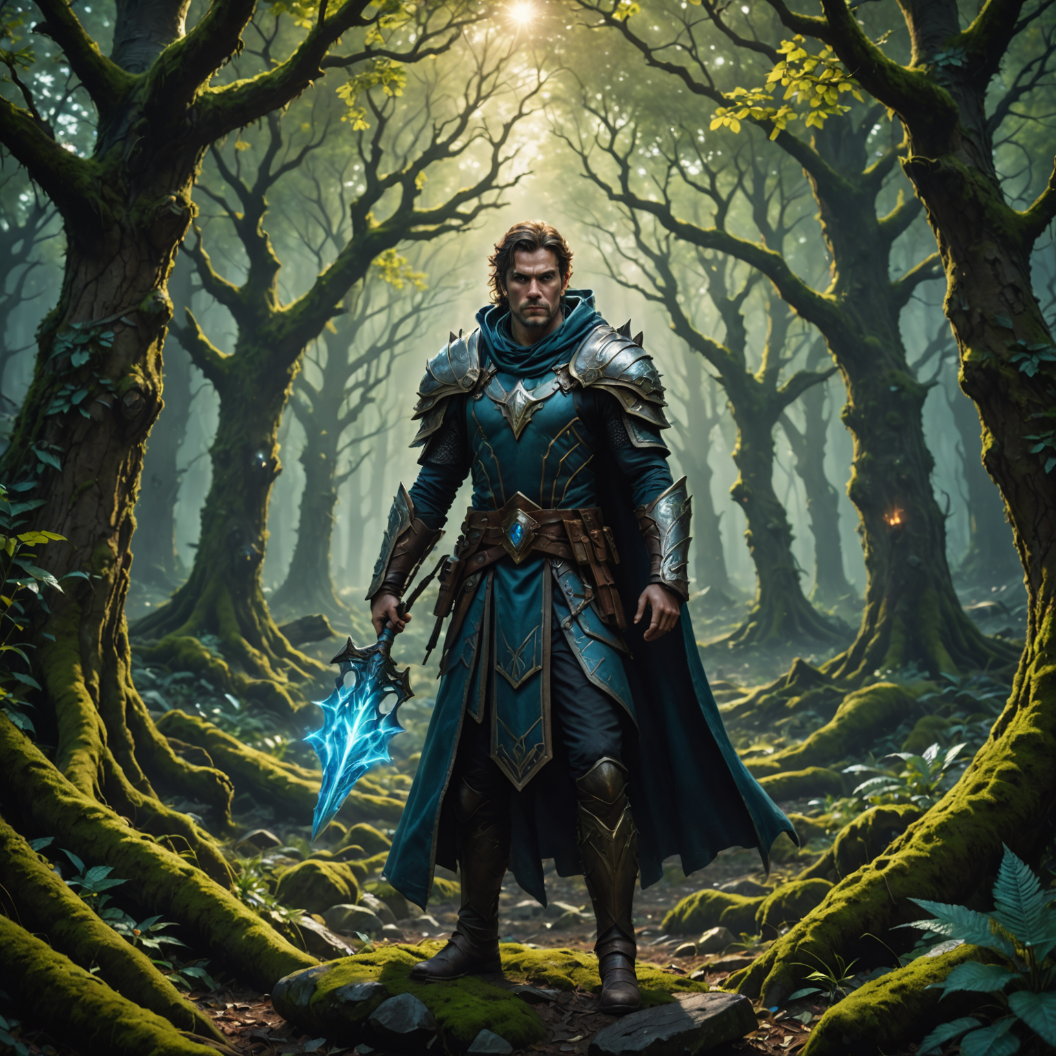 The Earthbound Guardian: A Mage of the Ancient Forest fantasy art