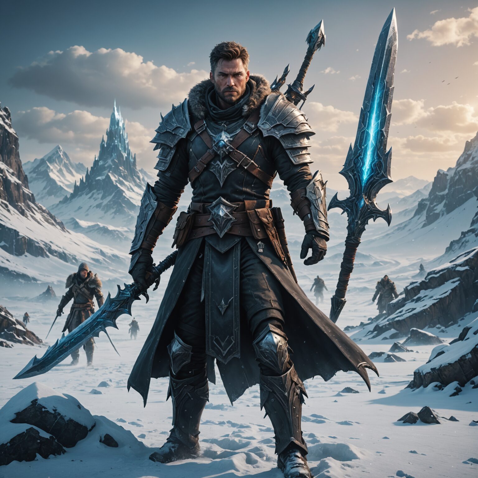 The Earthbound Huntress: Spellblade of the Frozen Wasteland The Earthbound Huntress: Spellblade of the Frozen Wasteland fantasy art