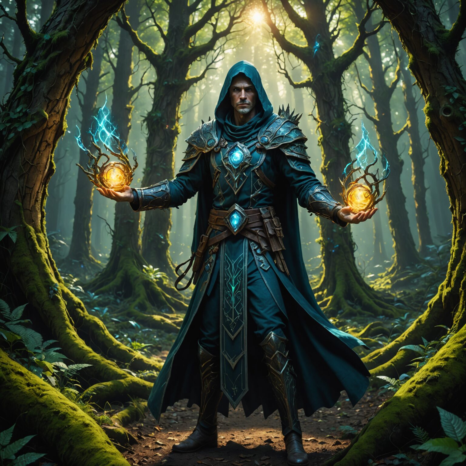 The Earthbound Portal Keeper: Guardian of the Ancient Forest fantasy art