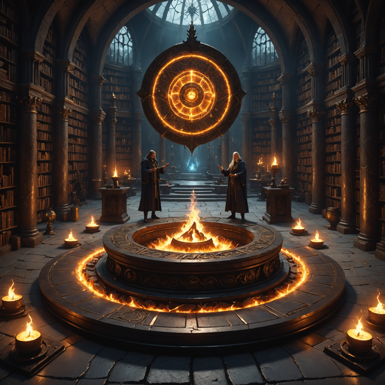 The Earthbound Rite: An Archmage’s Ritual Circle in the Arcane Library The Earthbound Rite: An Archmage’s Ritual Circle in the Arcane Library fantasy art