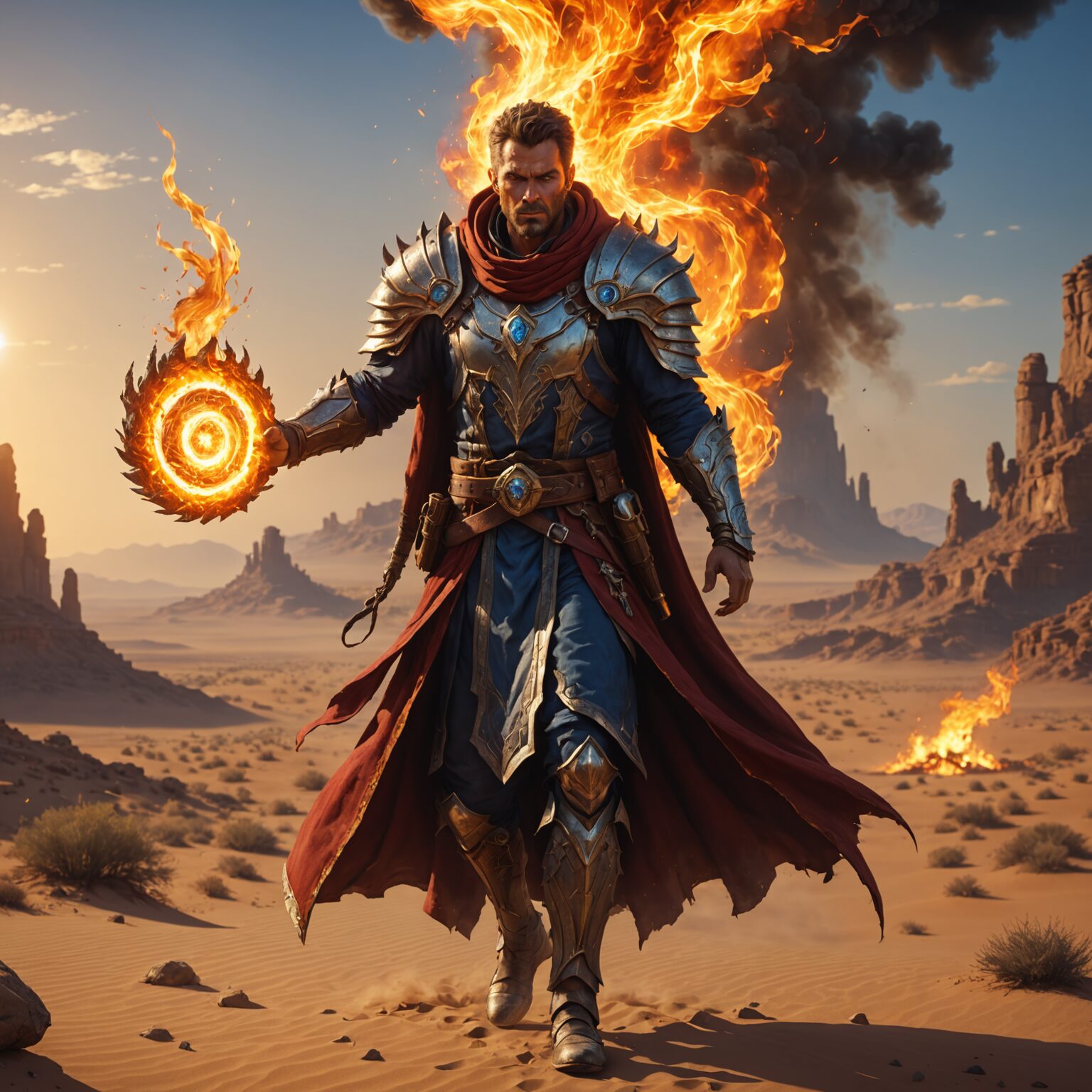 The Fiery Guardian Mage of the Desert Kingdom: A Visual Odyssey The Fiery Guardian Mage of the Desert Kingdom: A Visual Odyssey fantasy art
