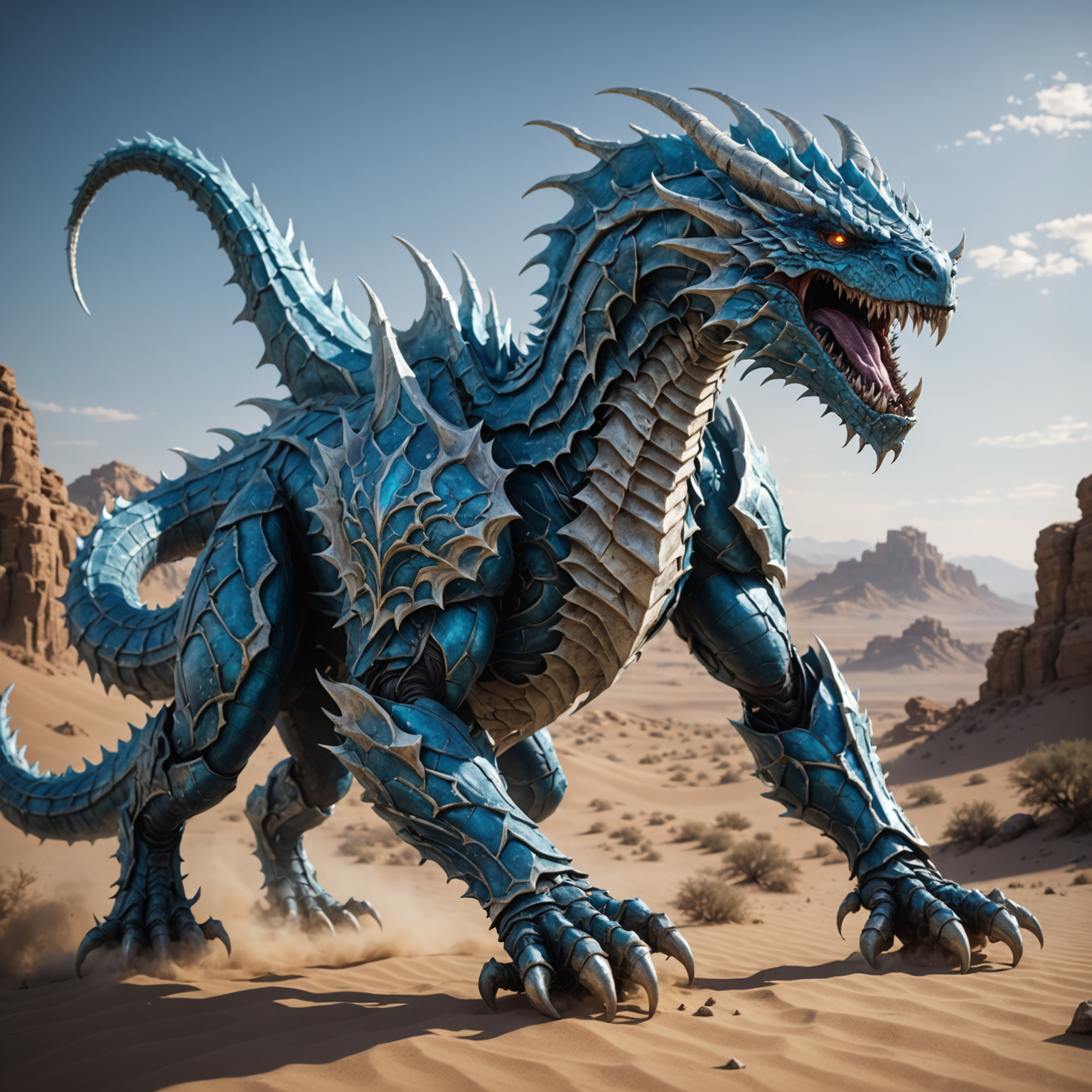 The Frost Wyrm Assassin: A Desert Kingdom's Silent Shadow fantasy art
