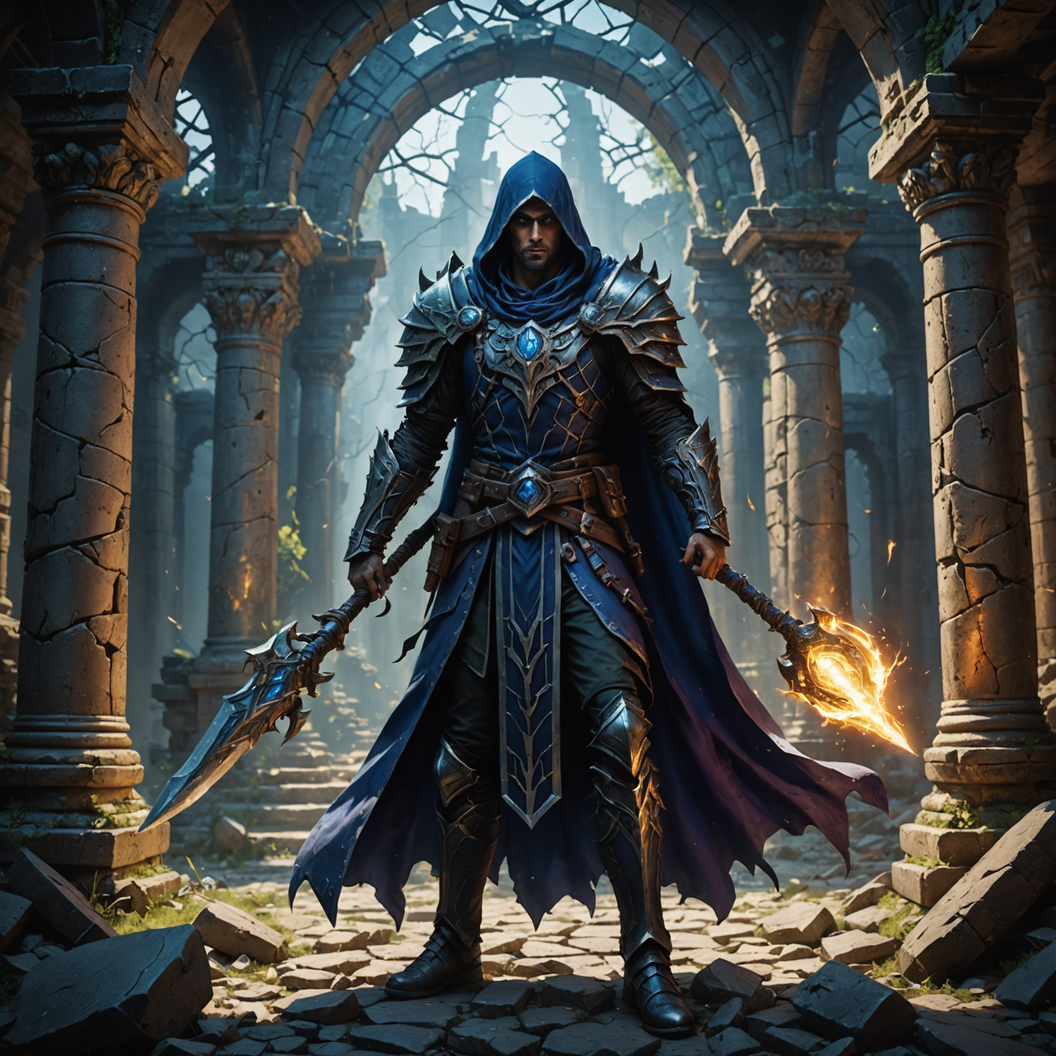 The Shadow Protector: Mage of the Ruined Temple The Shadow Protector: Mage of the Ruined Temple fantasy art