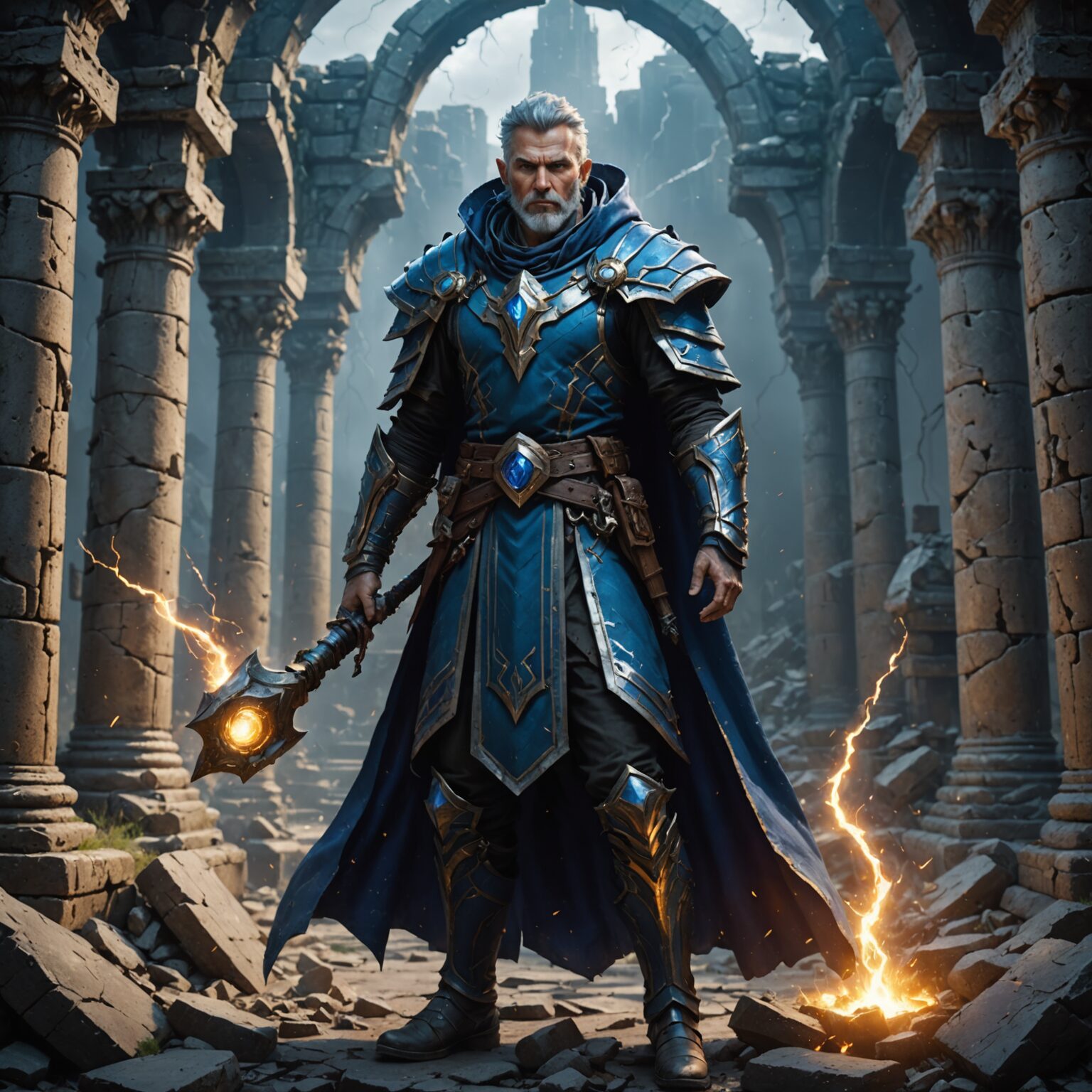 The Storm Archmage: Champion of the Ruined Temple fantasy art
