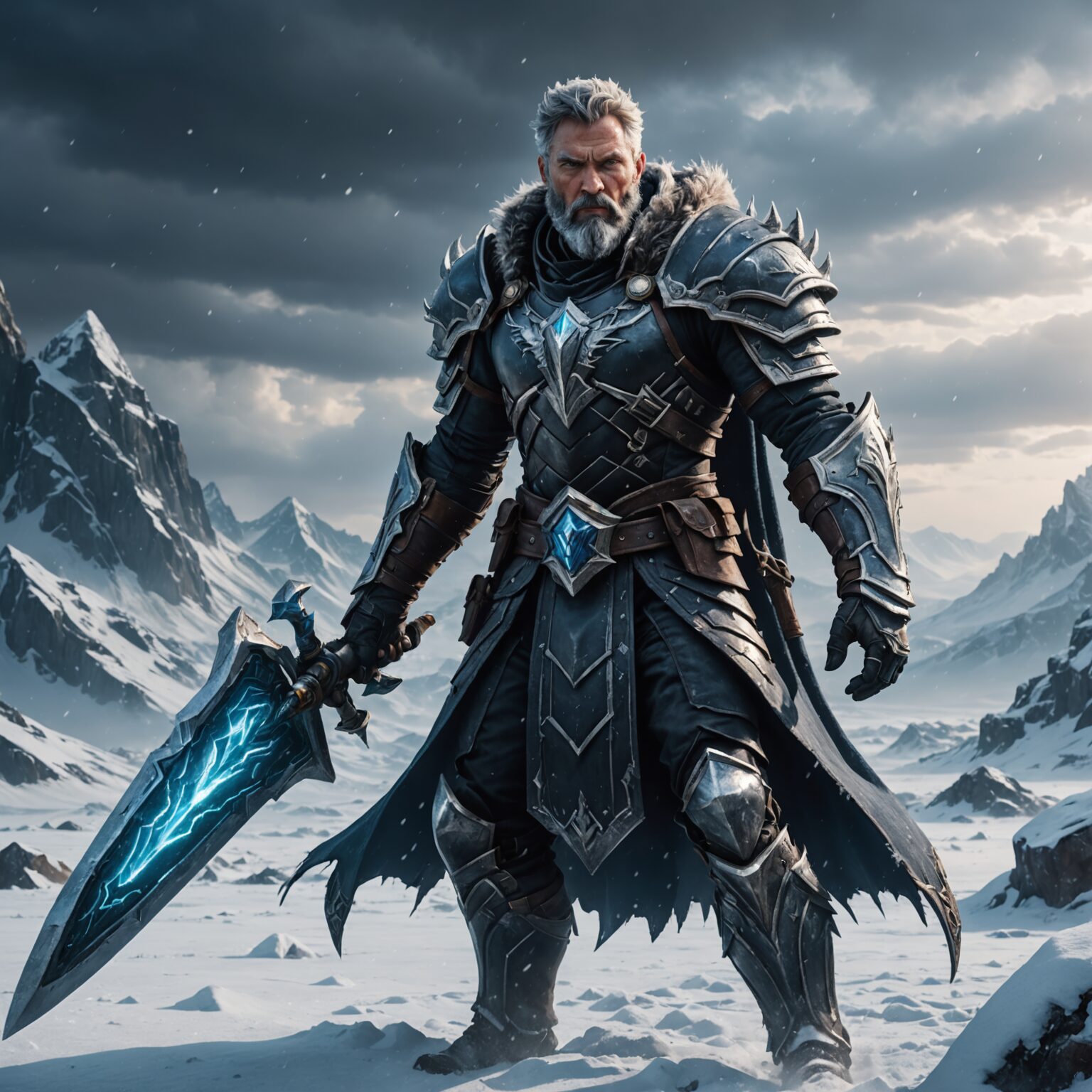 The Stormbound Guardian: Champion of the Frozen Wasteland The Stormbound Guardian: Champion of the Frozen Wasteland fantasy art