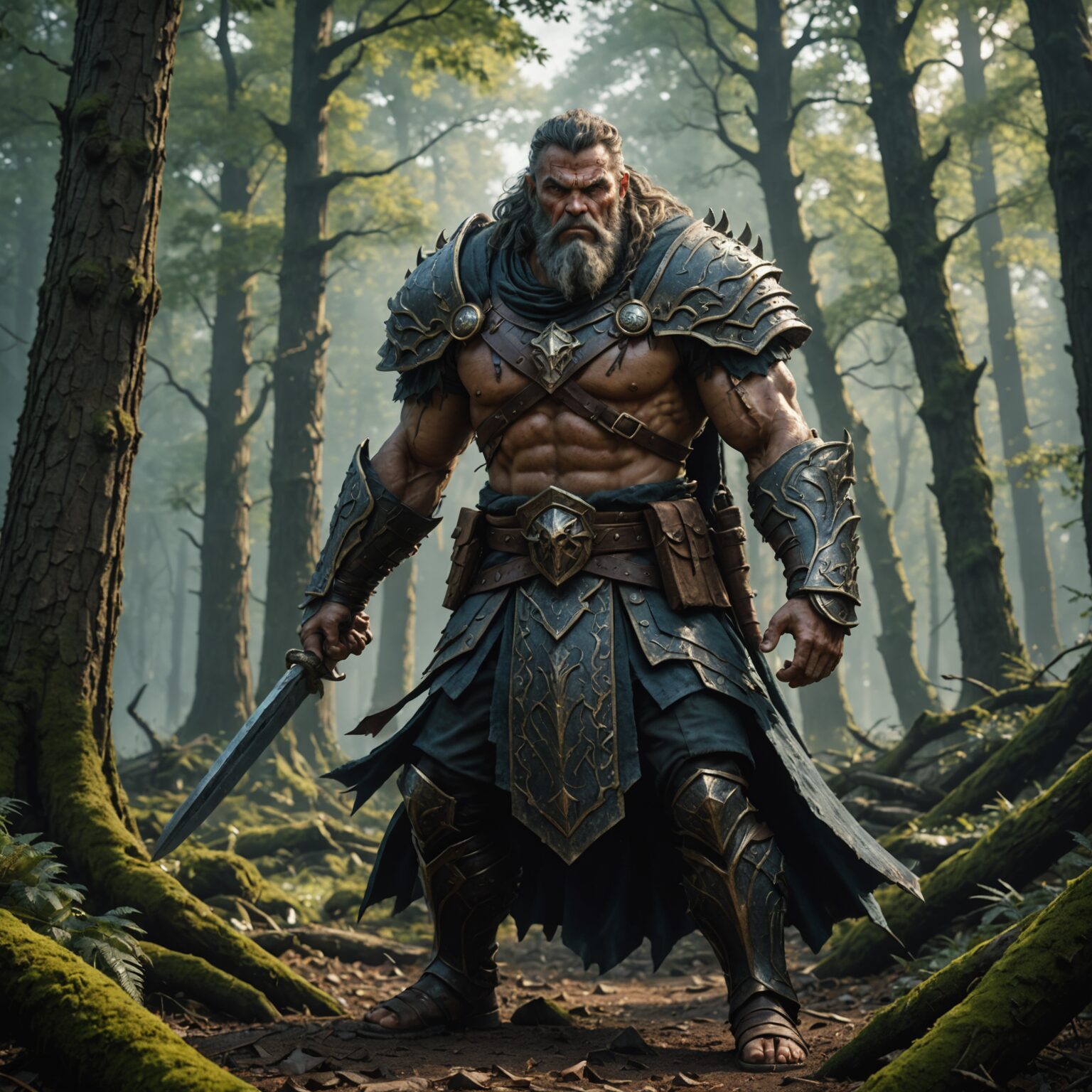 The Stormbringer: A Cinematic Portrait of the Ancient Brute Scholar Demon fantasy art