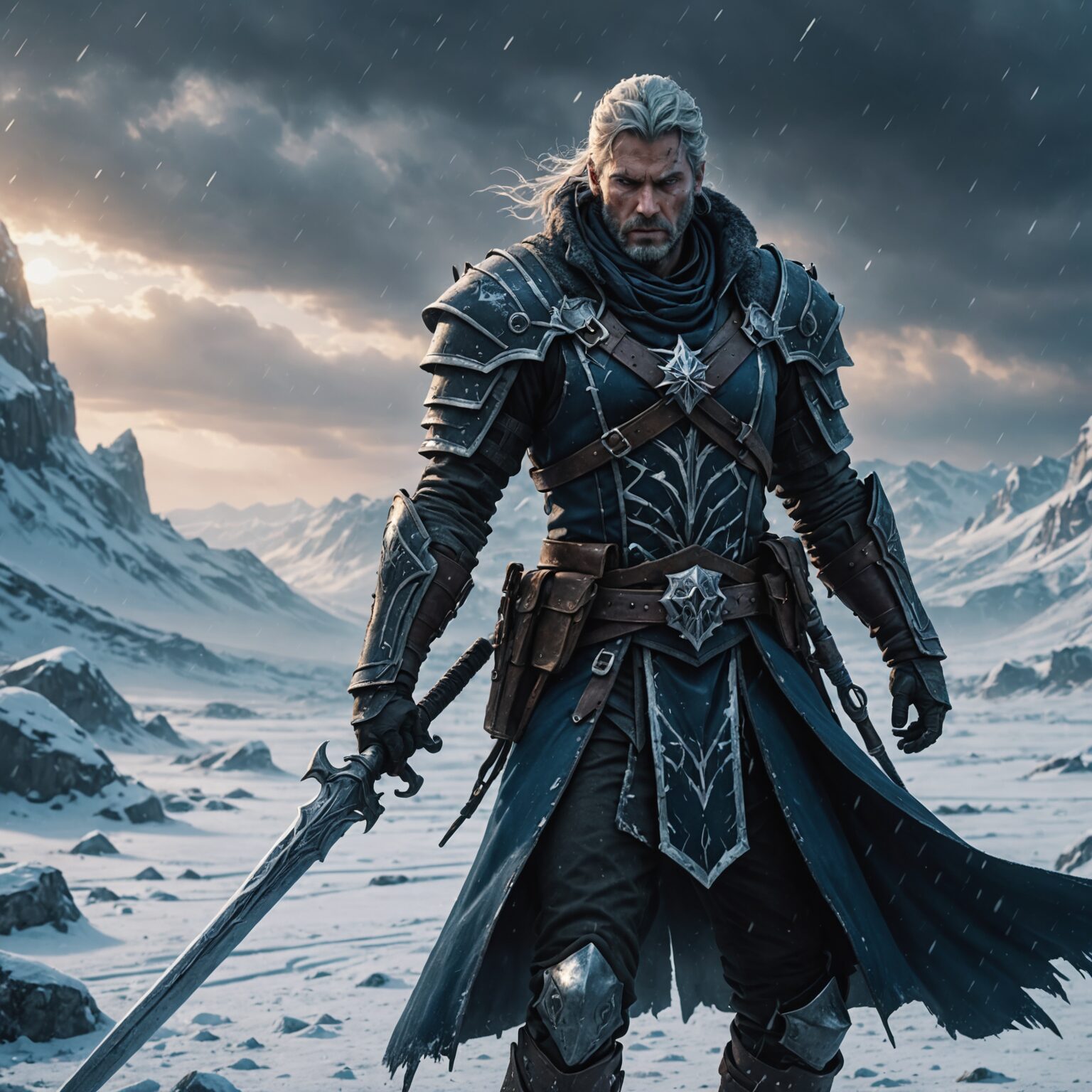 The Stormcaller: Overlord Assassin of the Frozen Wasteland fantasy art