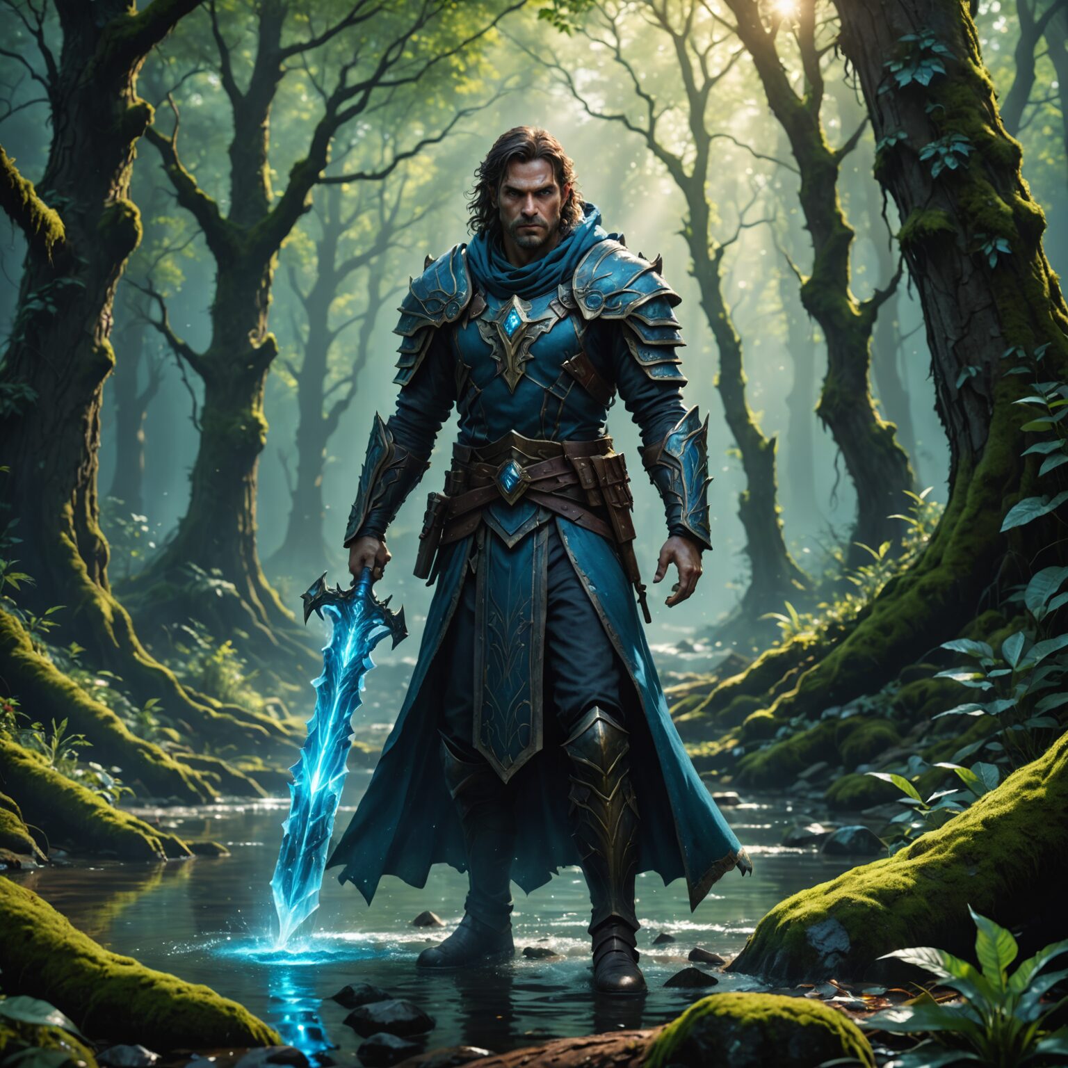The Water Guardian Mage: A Cinematic 4K Fantasy Portrait fantasy art