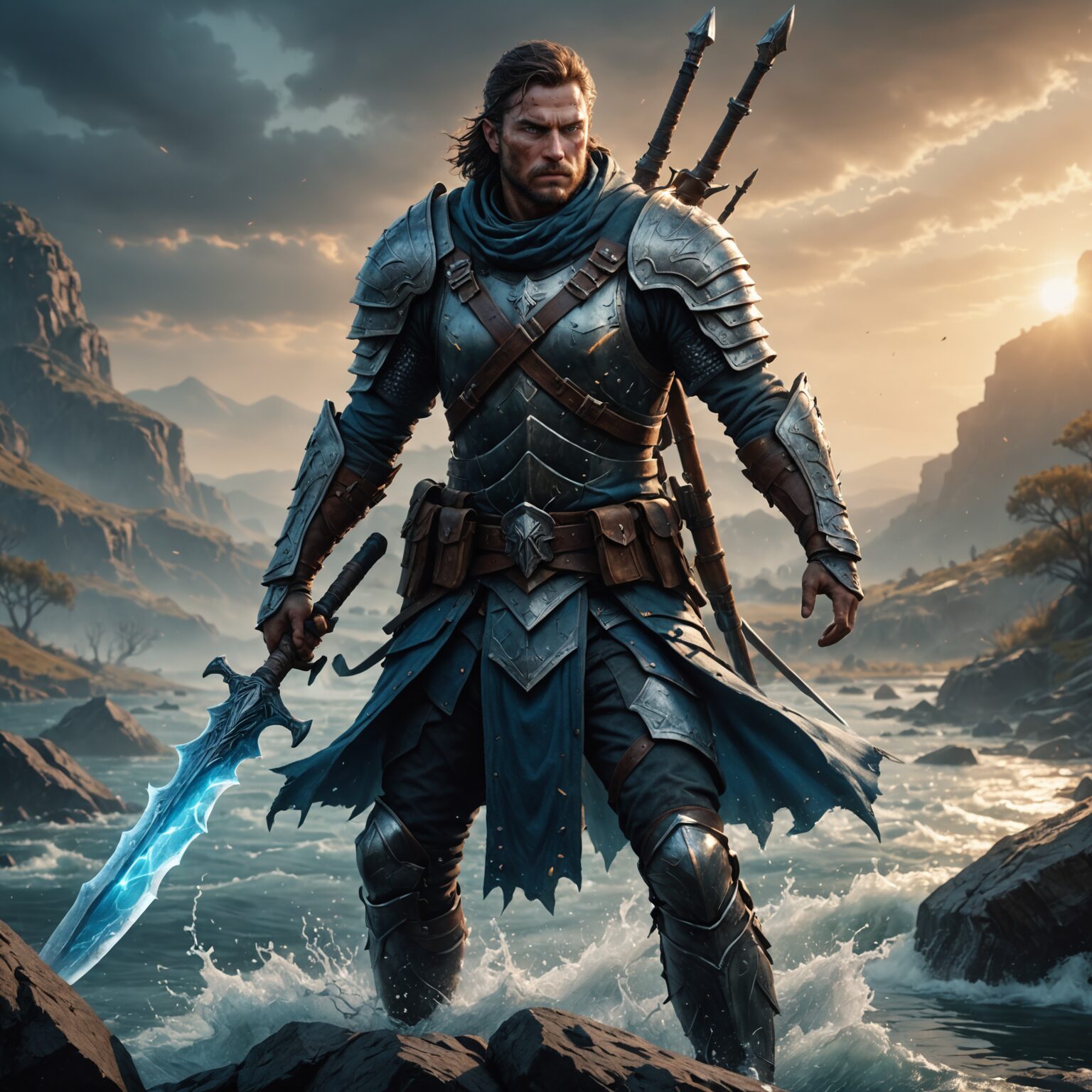 The Waterborne Hunter: A Warrior of the Battlefield The Waterborne Hunter: A Warrior of the Battlefield fantasy art