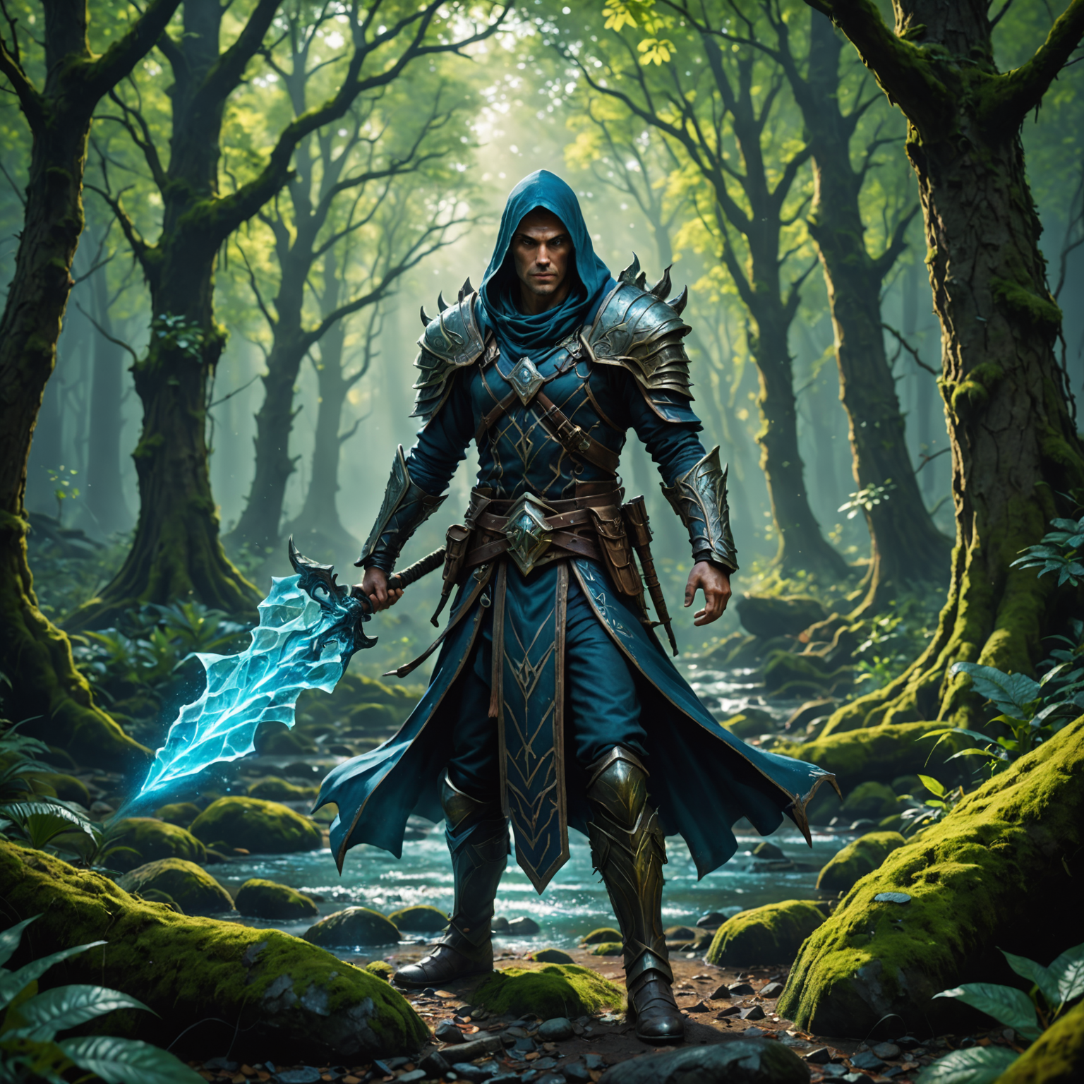 The Waterbound Protector: A Mage of the Ancient Forest fantasy art